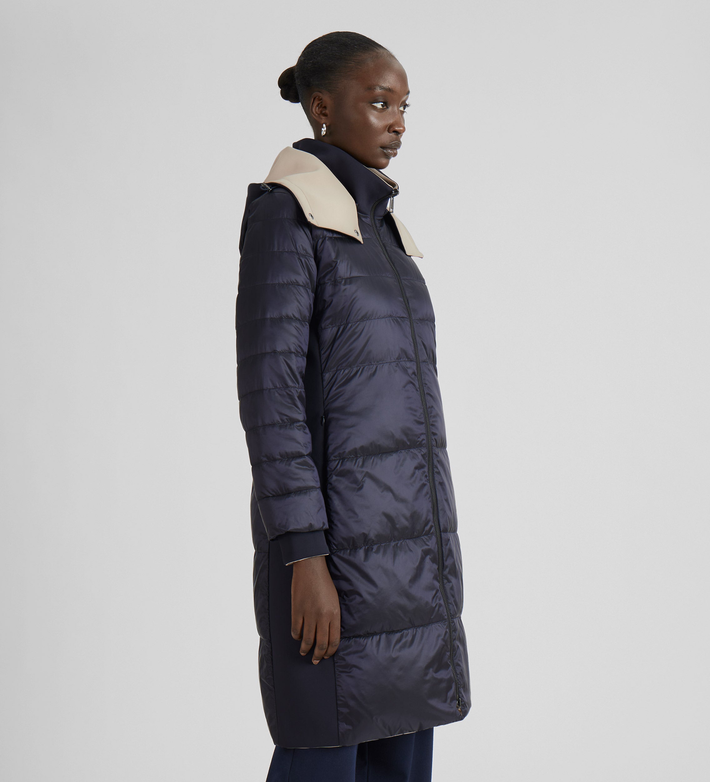 Parka longue en néoprène