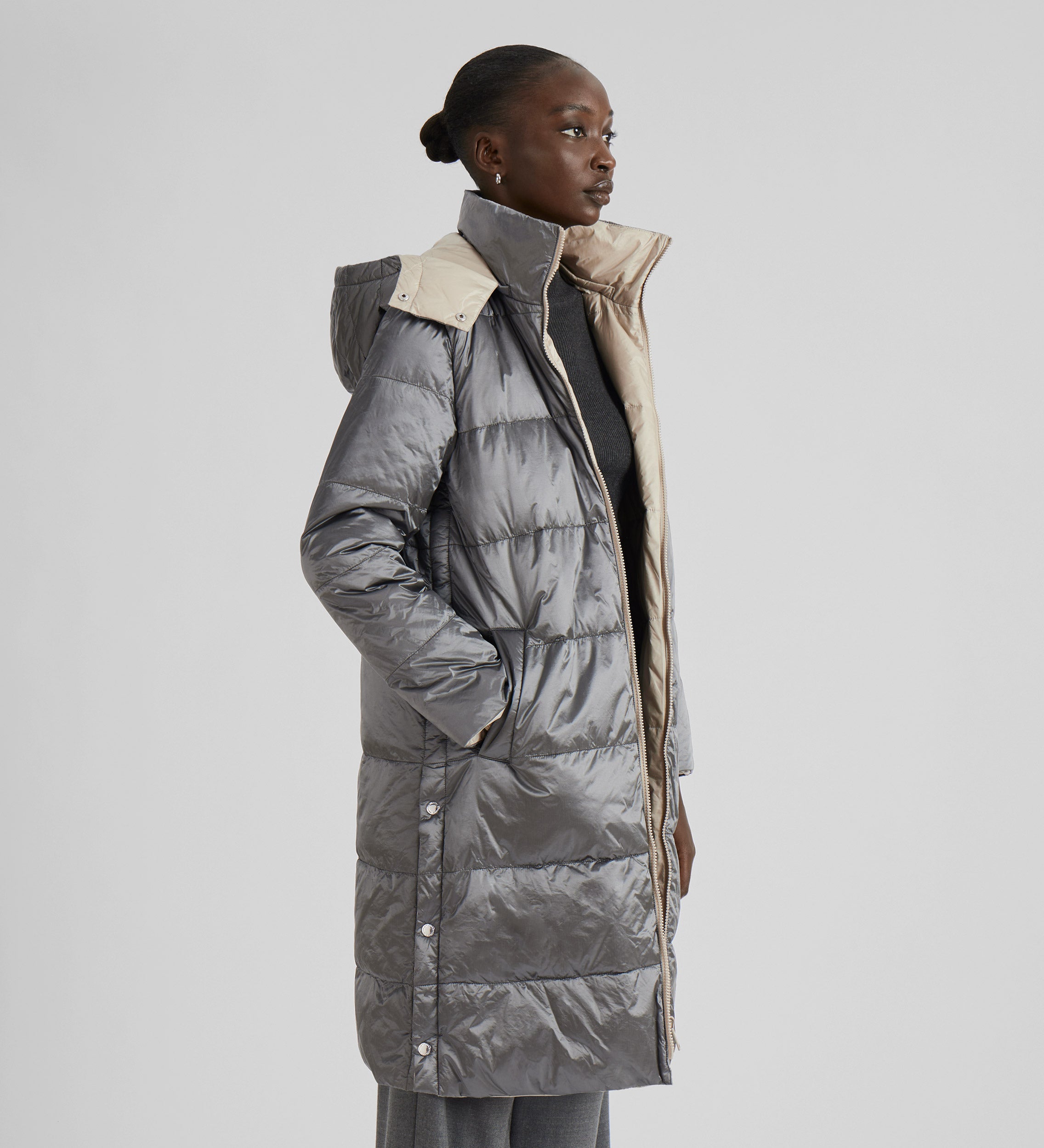 Parka longue réversible