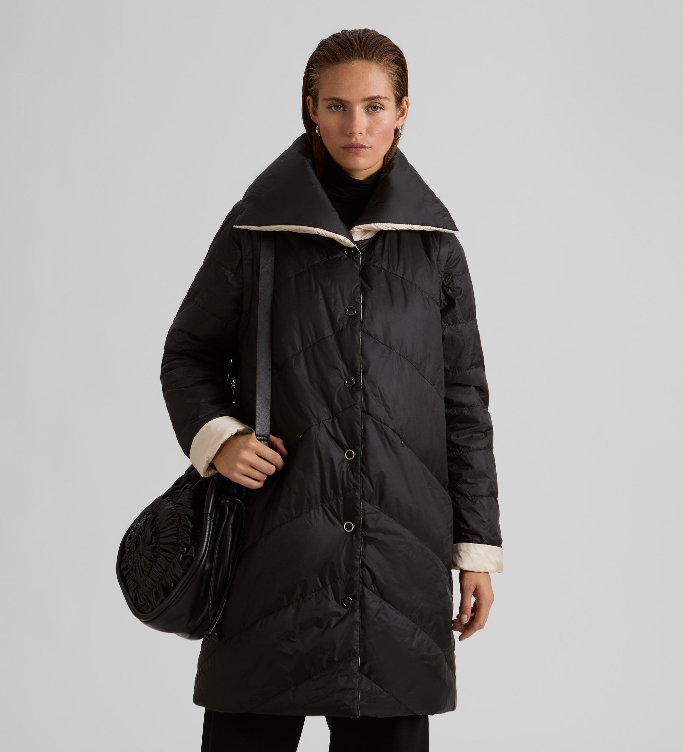 Parka longue réversible