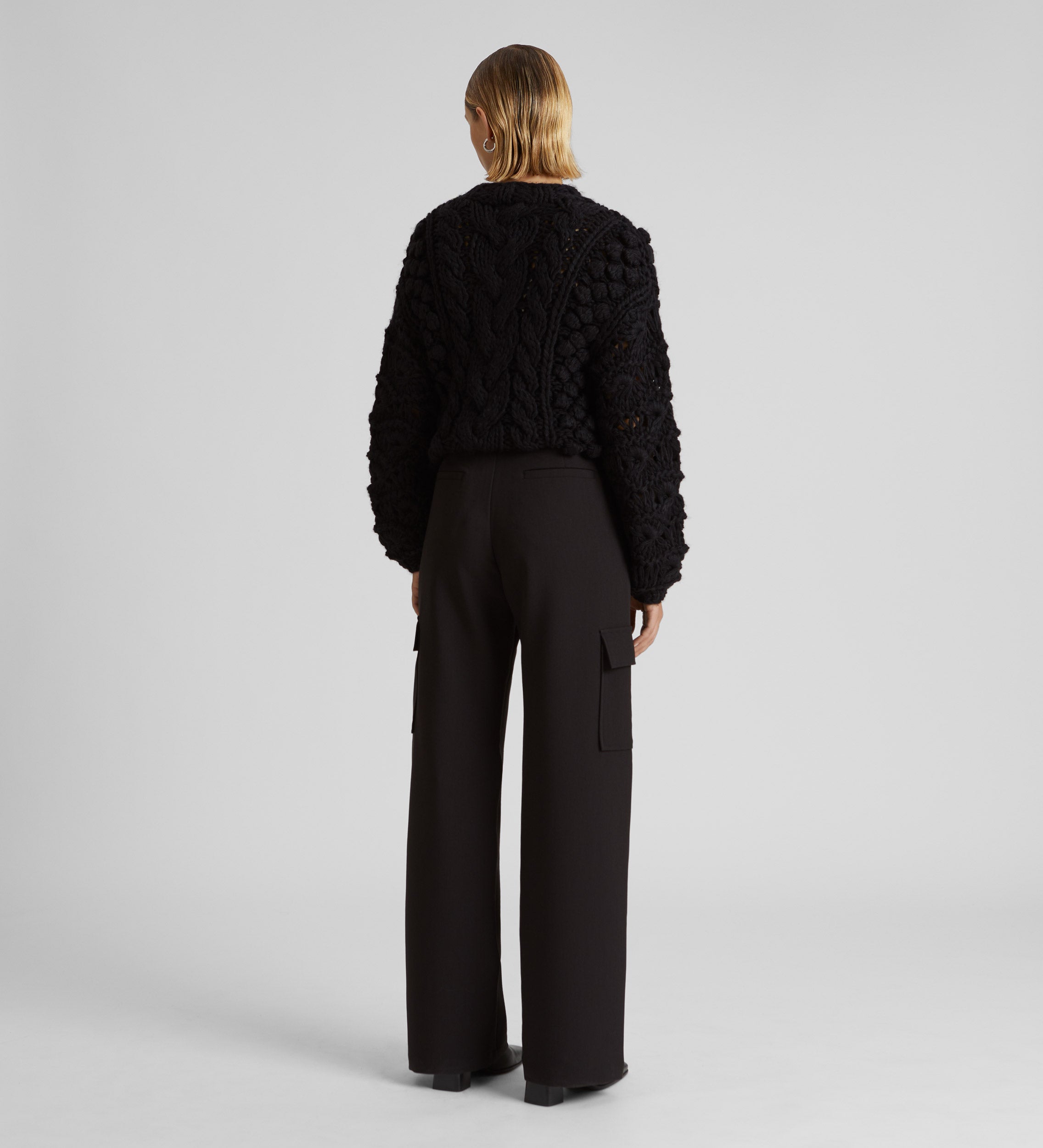 Wool cargo trousers