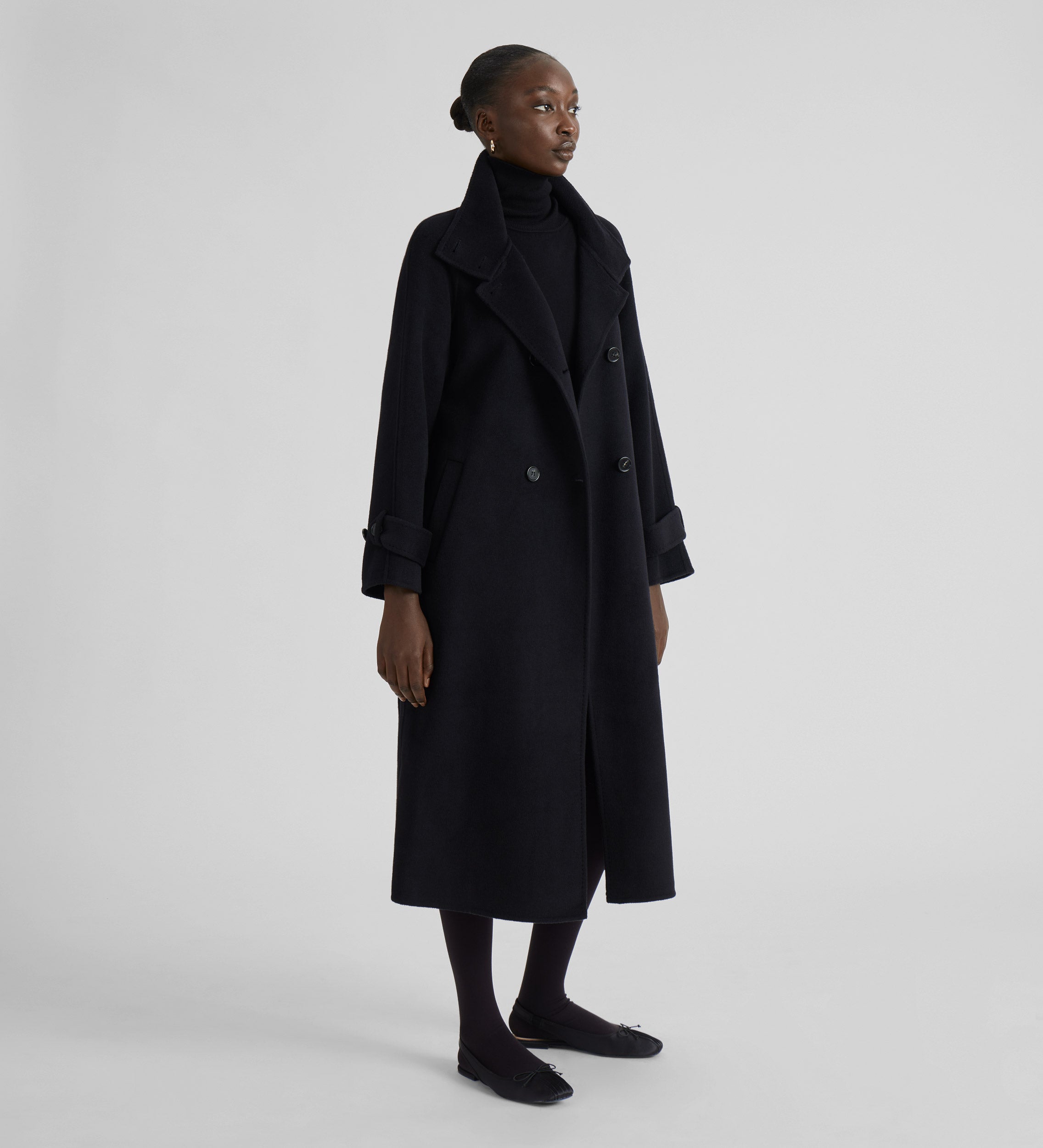 Double-breasted trench coat