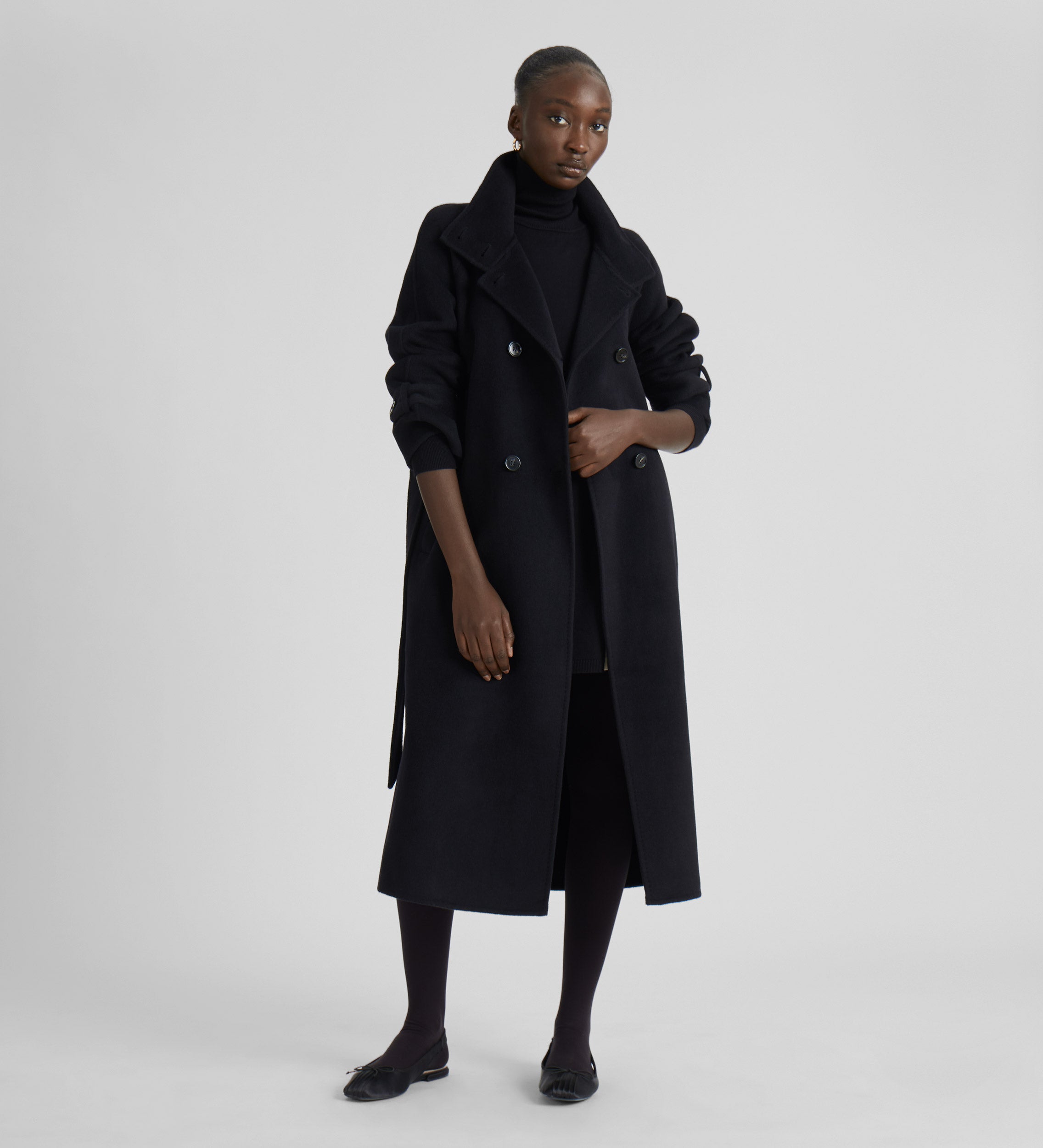 Double-breasted trench coat