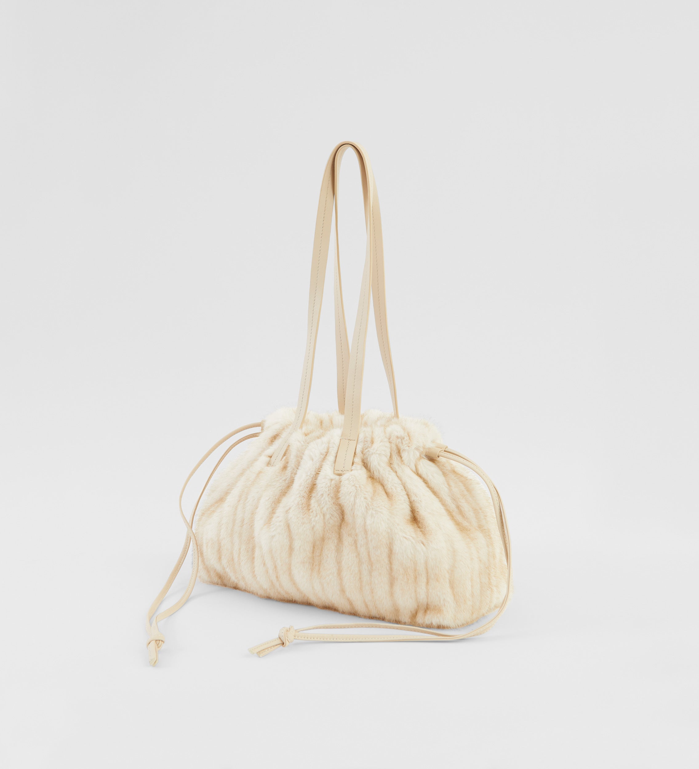 Gathered fur bag