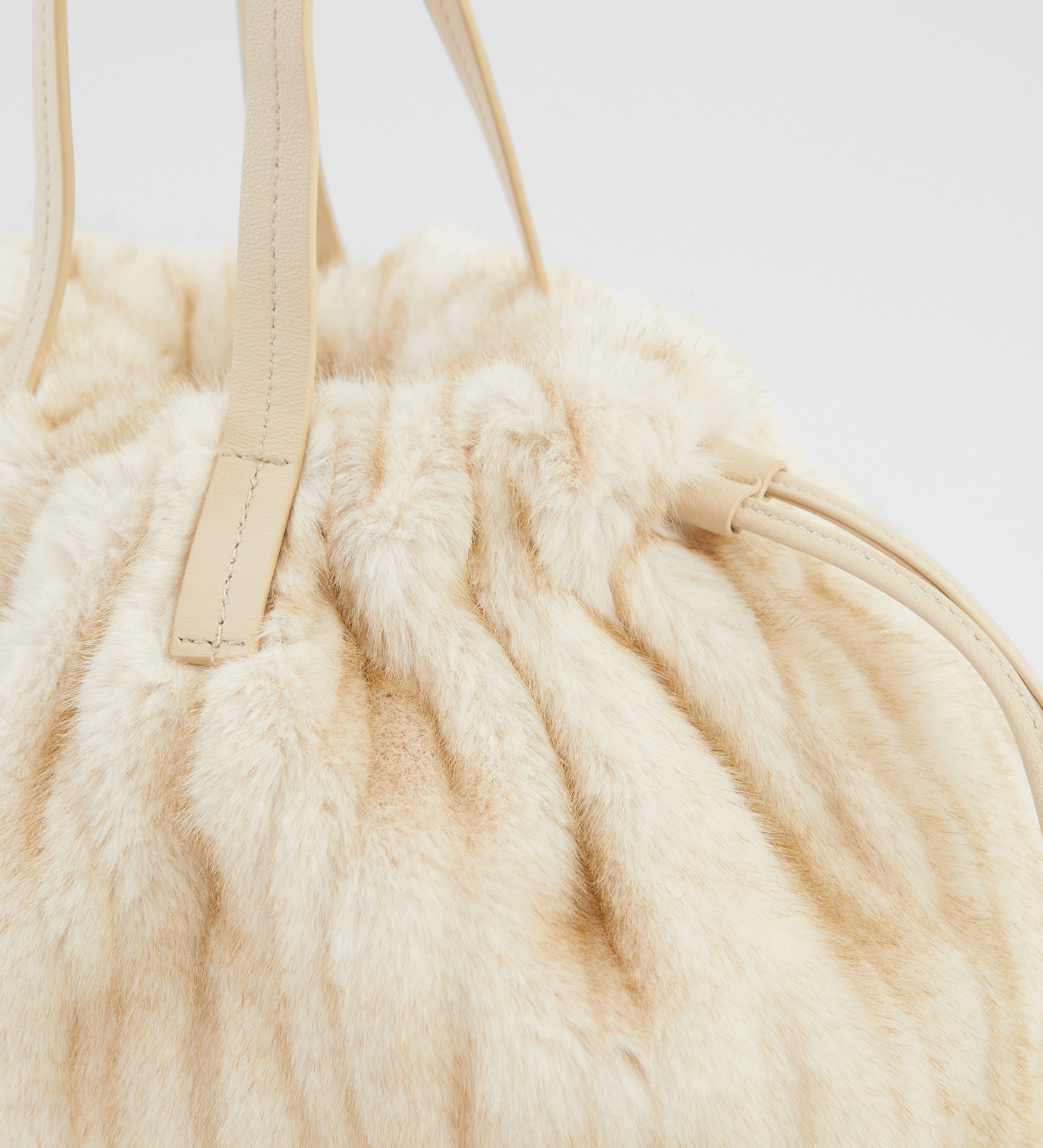 Gathered fur bag