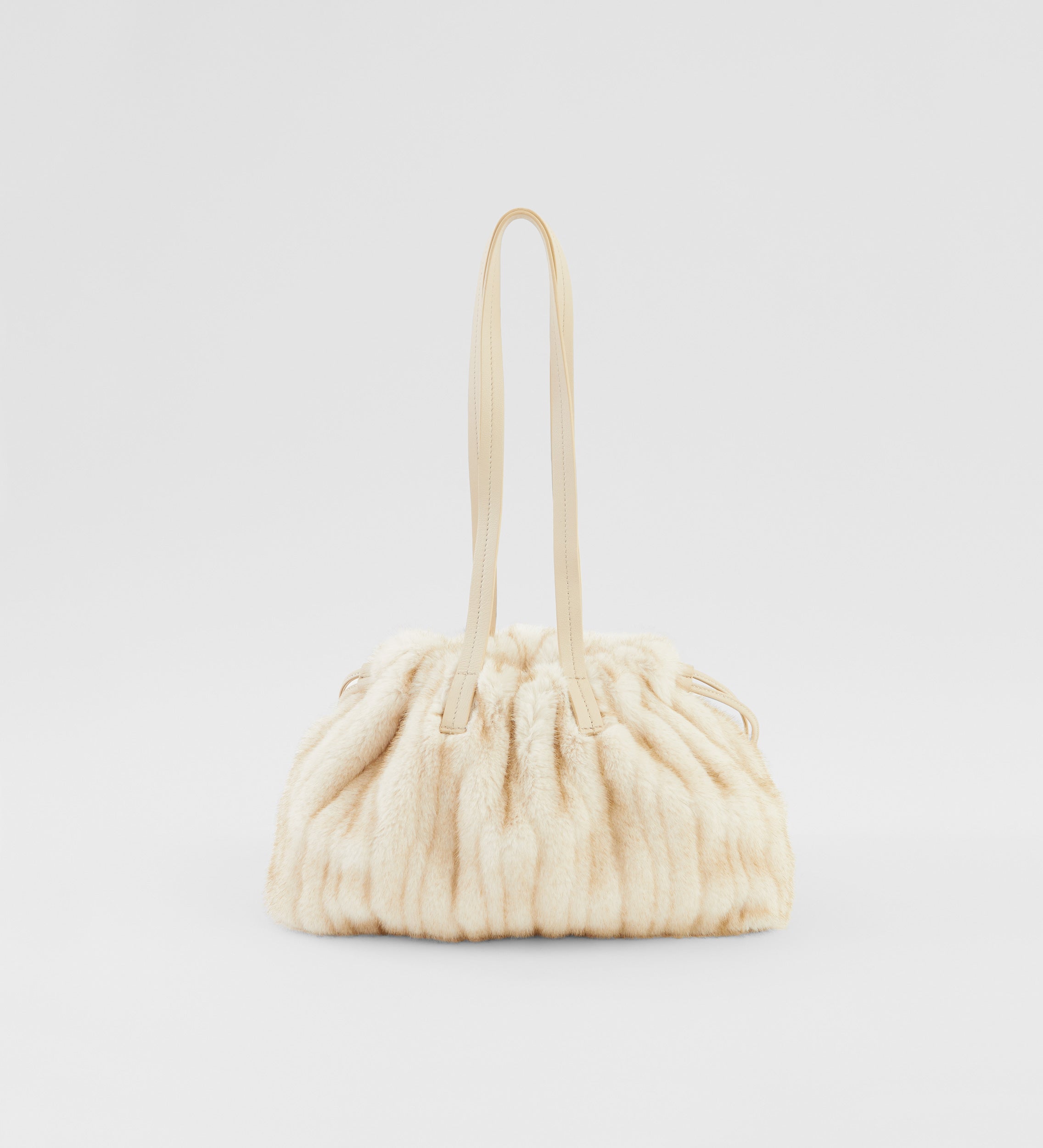 Gathered fur bag