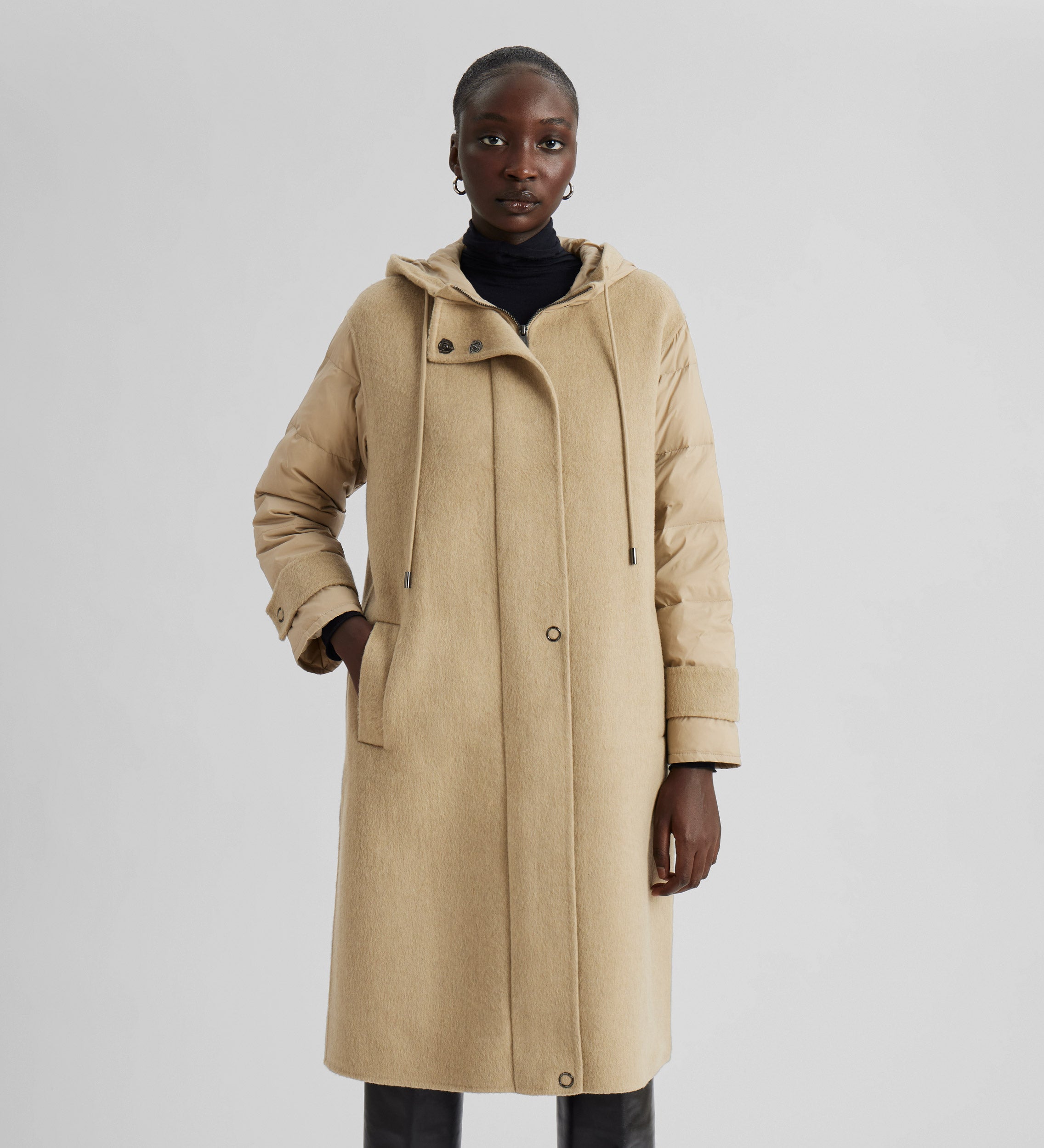 Parka longue combinée