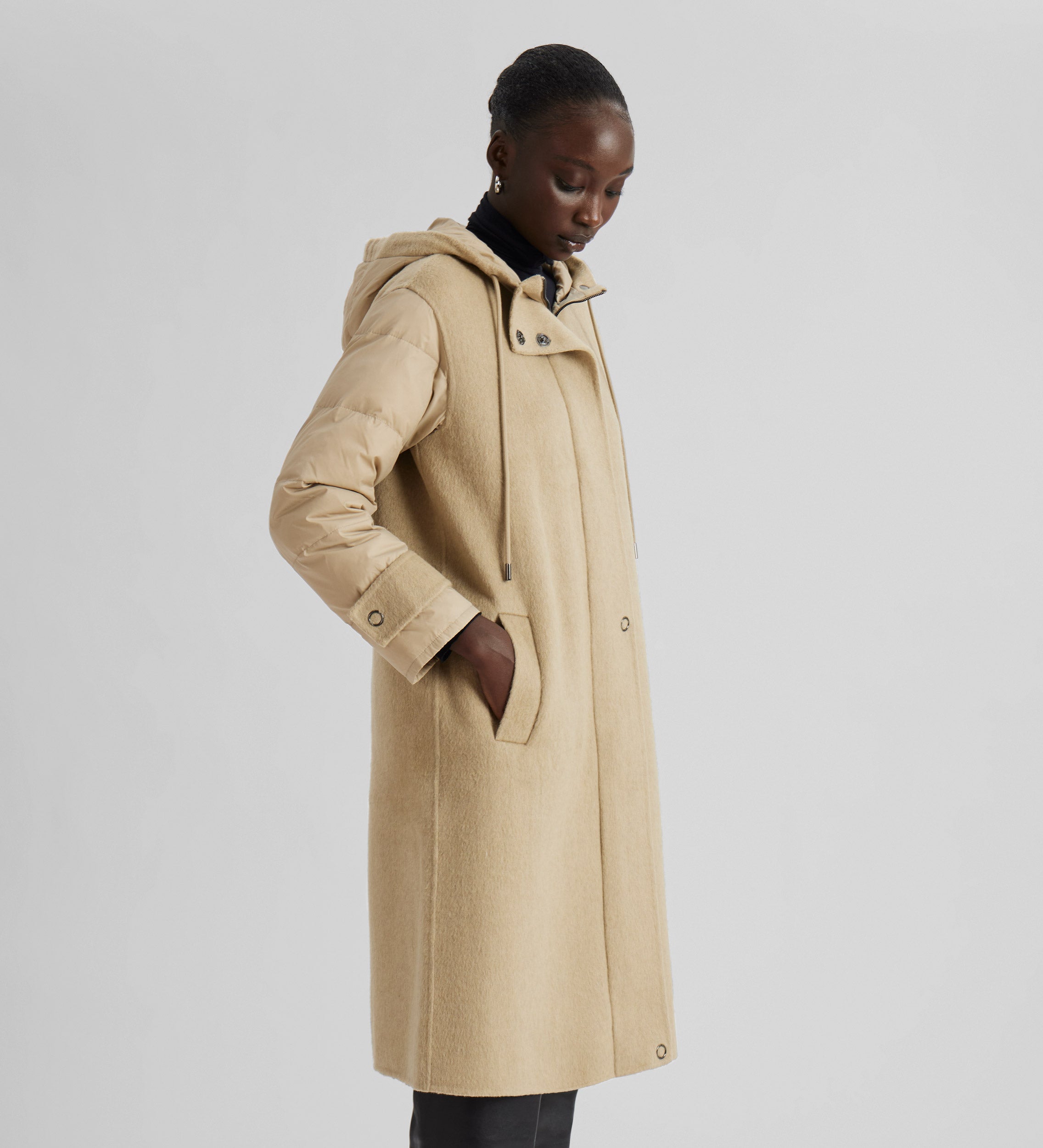 Parka longue combinée