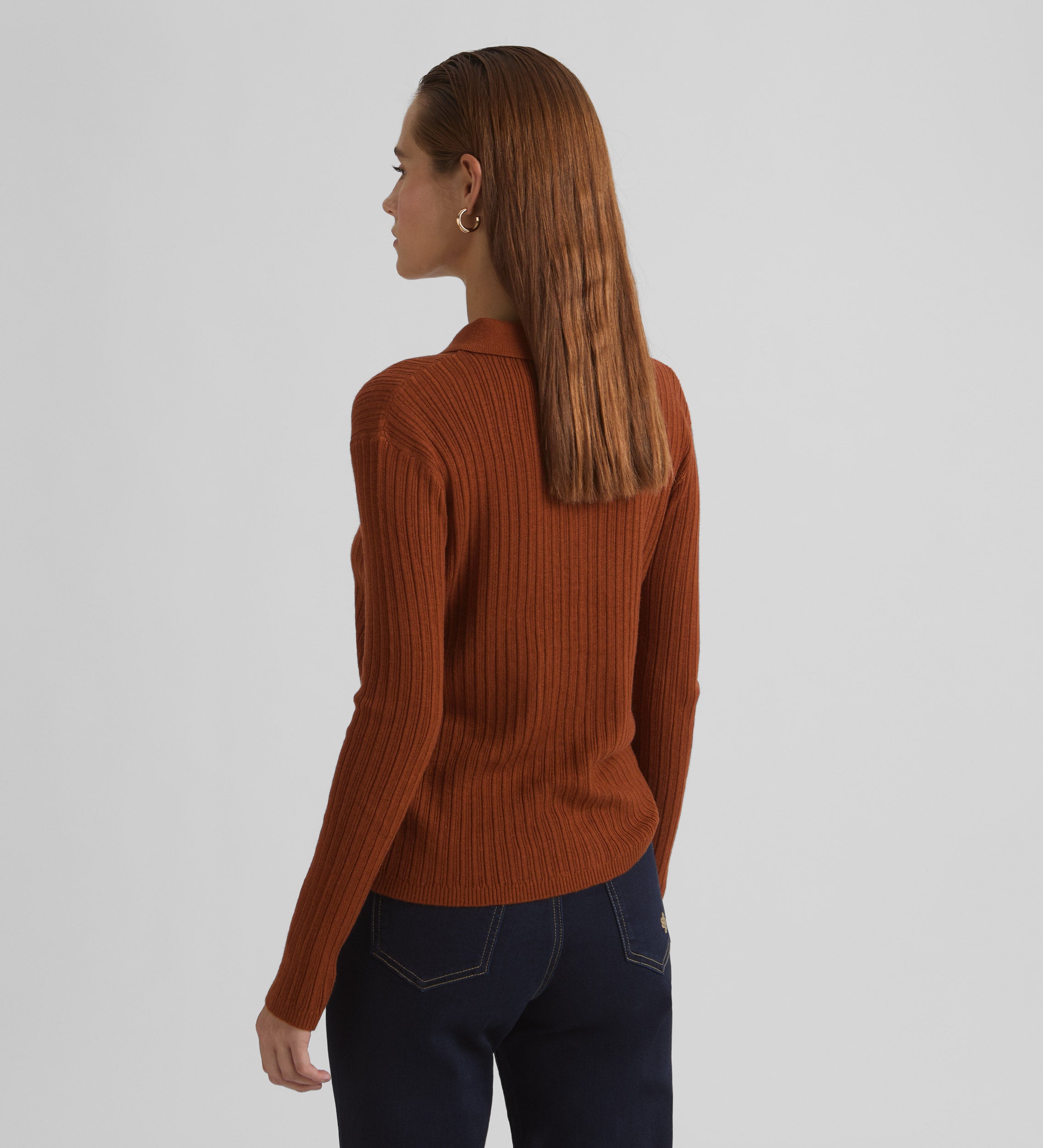 Short ribbed cardigan