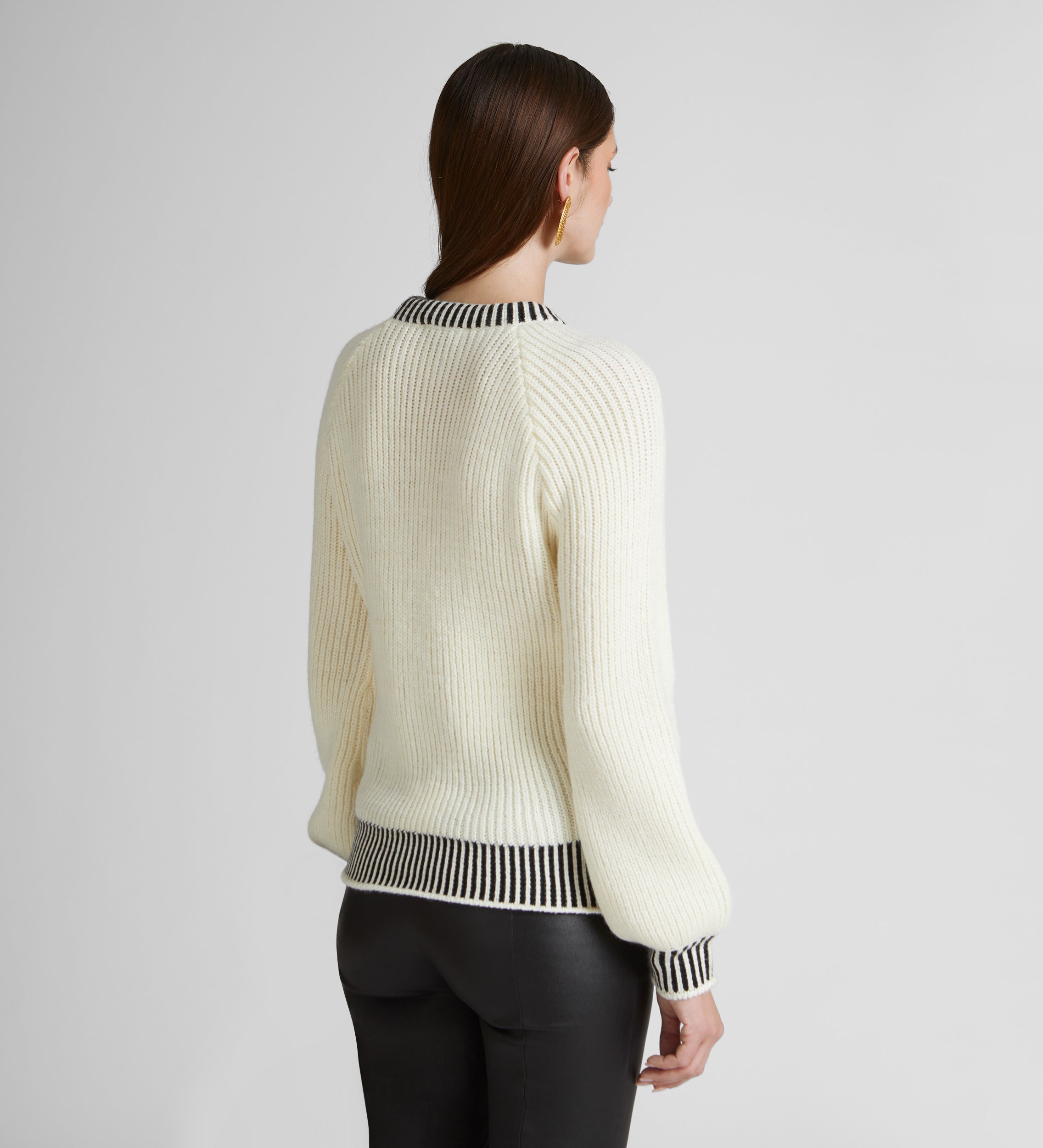 Contrast knit jersey