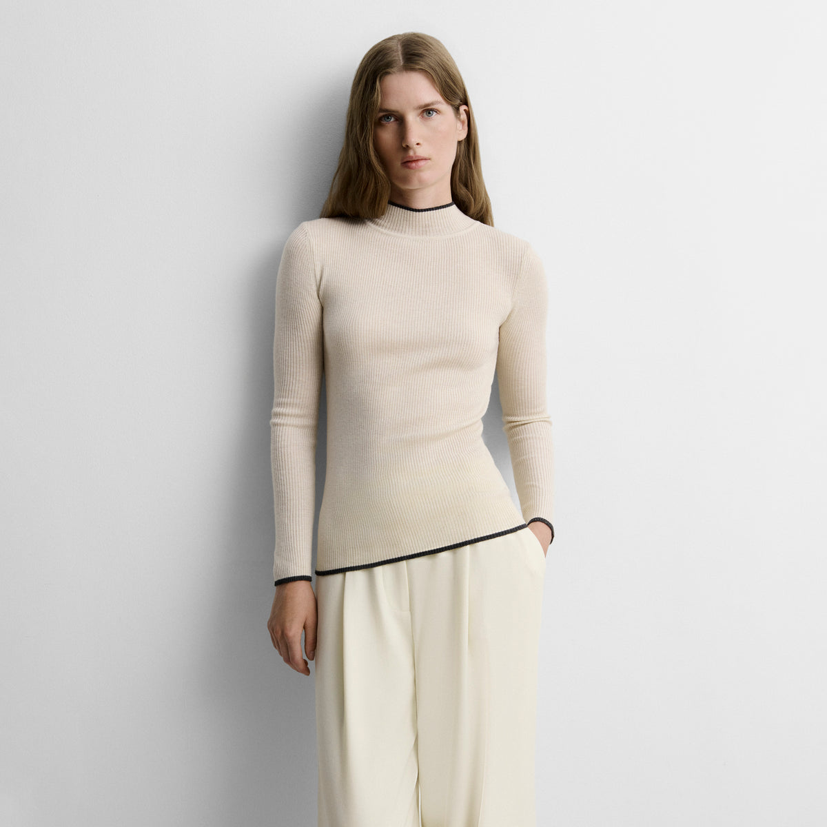 Ribbed knit sweater