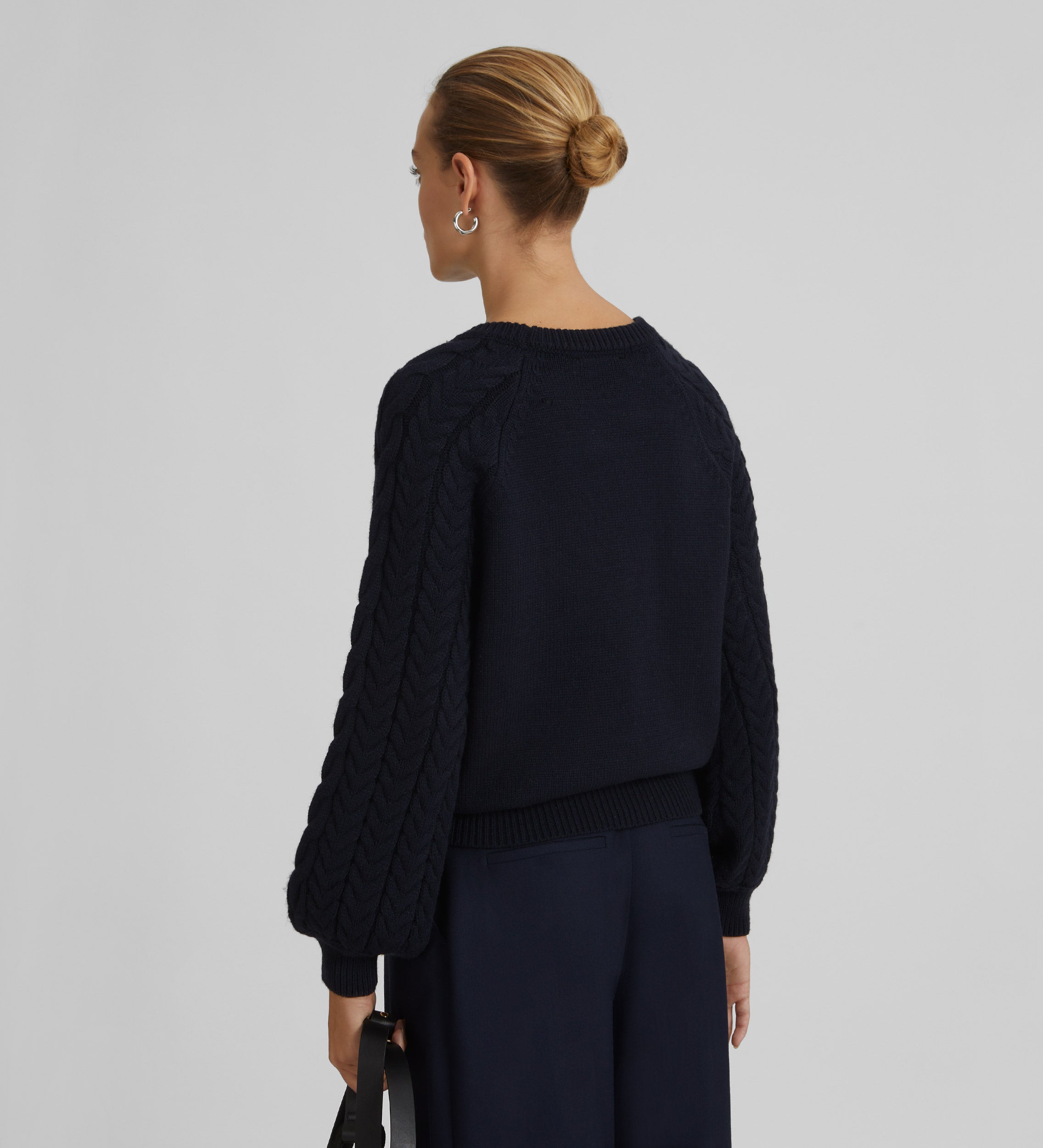 Pull jacquard bi-matière