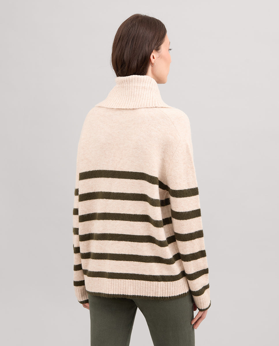 Jersey cuello alto rayas
