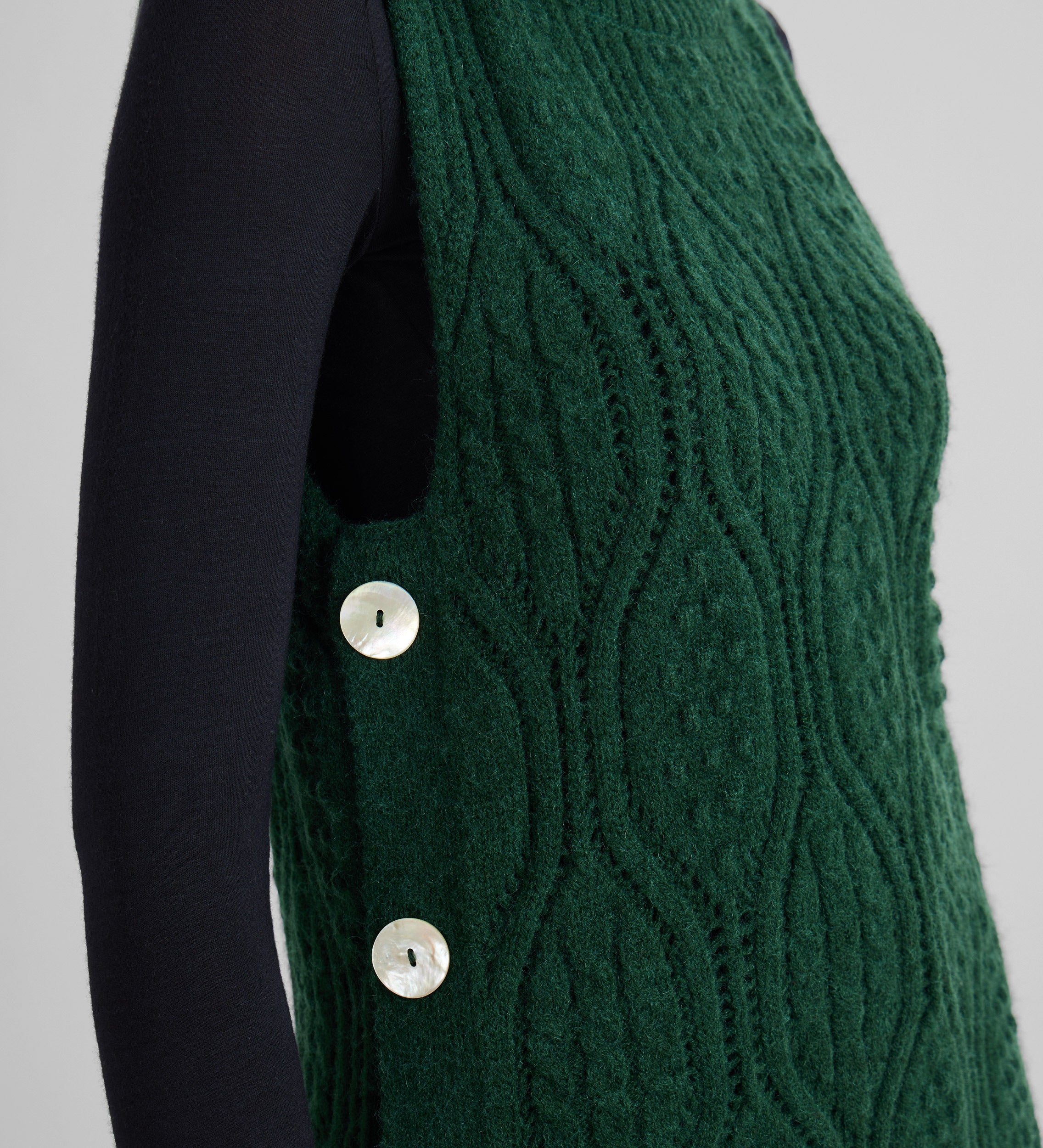 Knit waistcoat with buttons