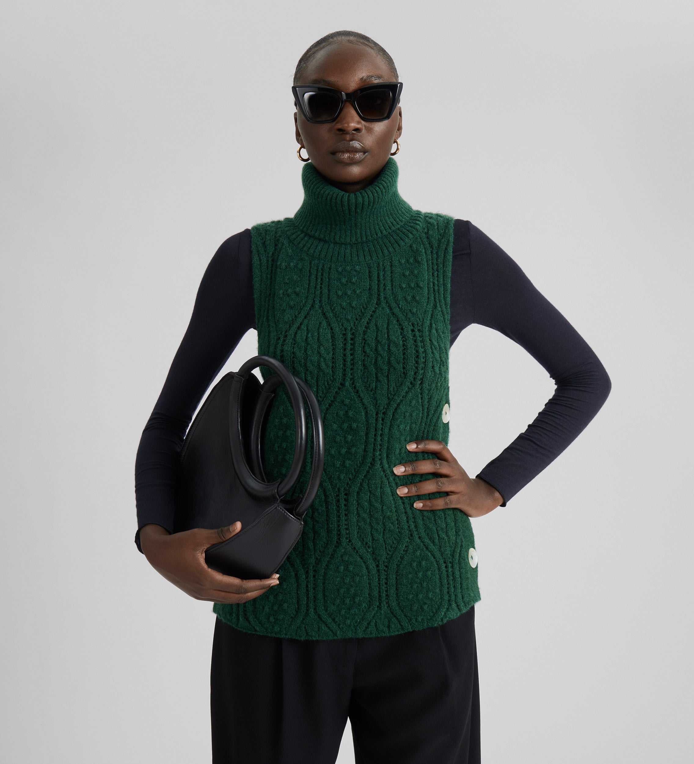 Knit waistcoat with buttons