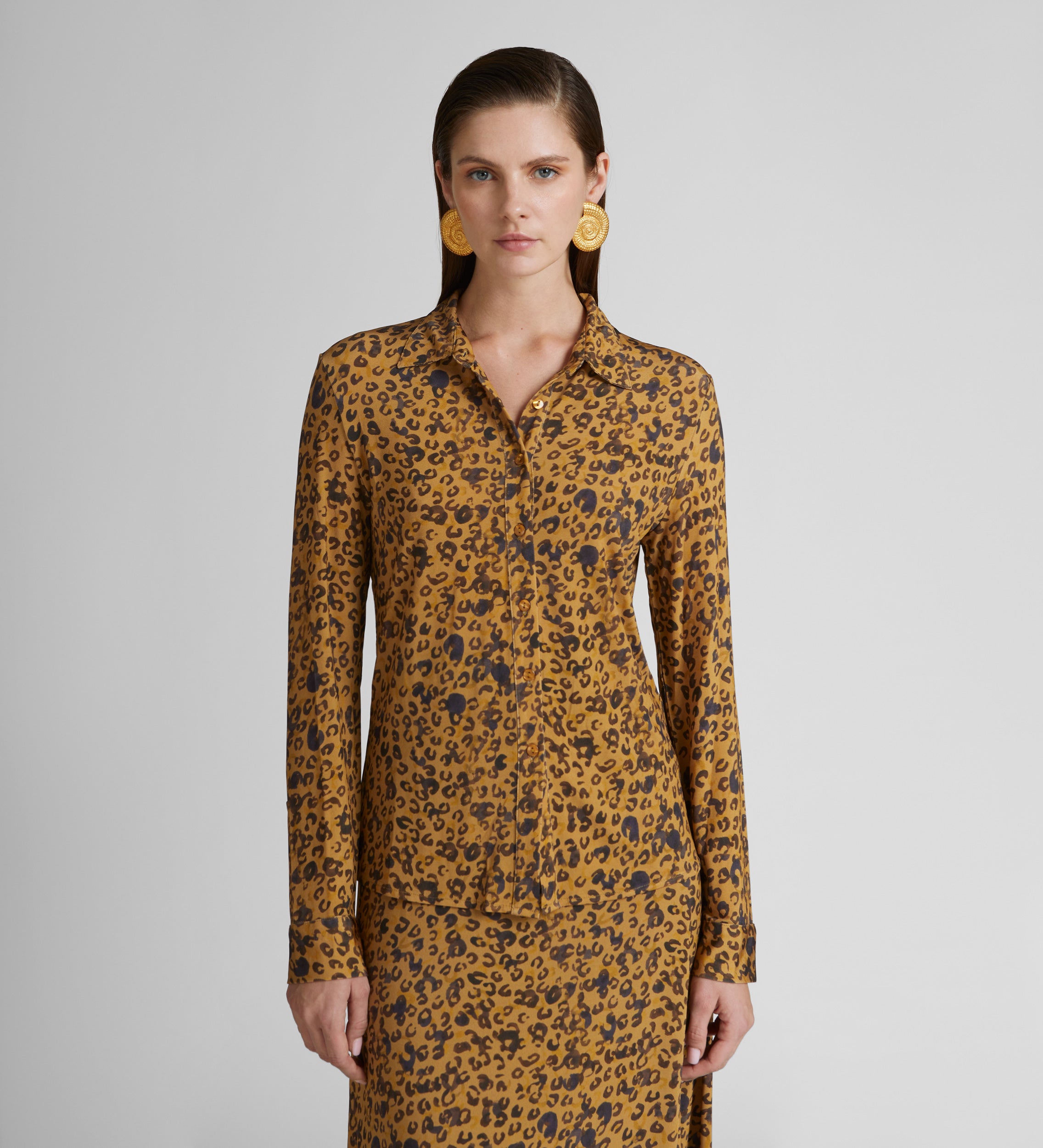 Chemise élastique imprimé animalier