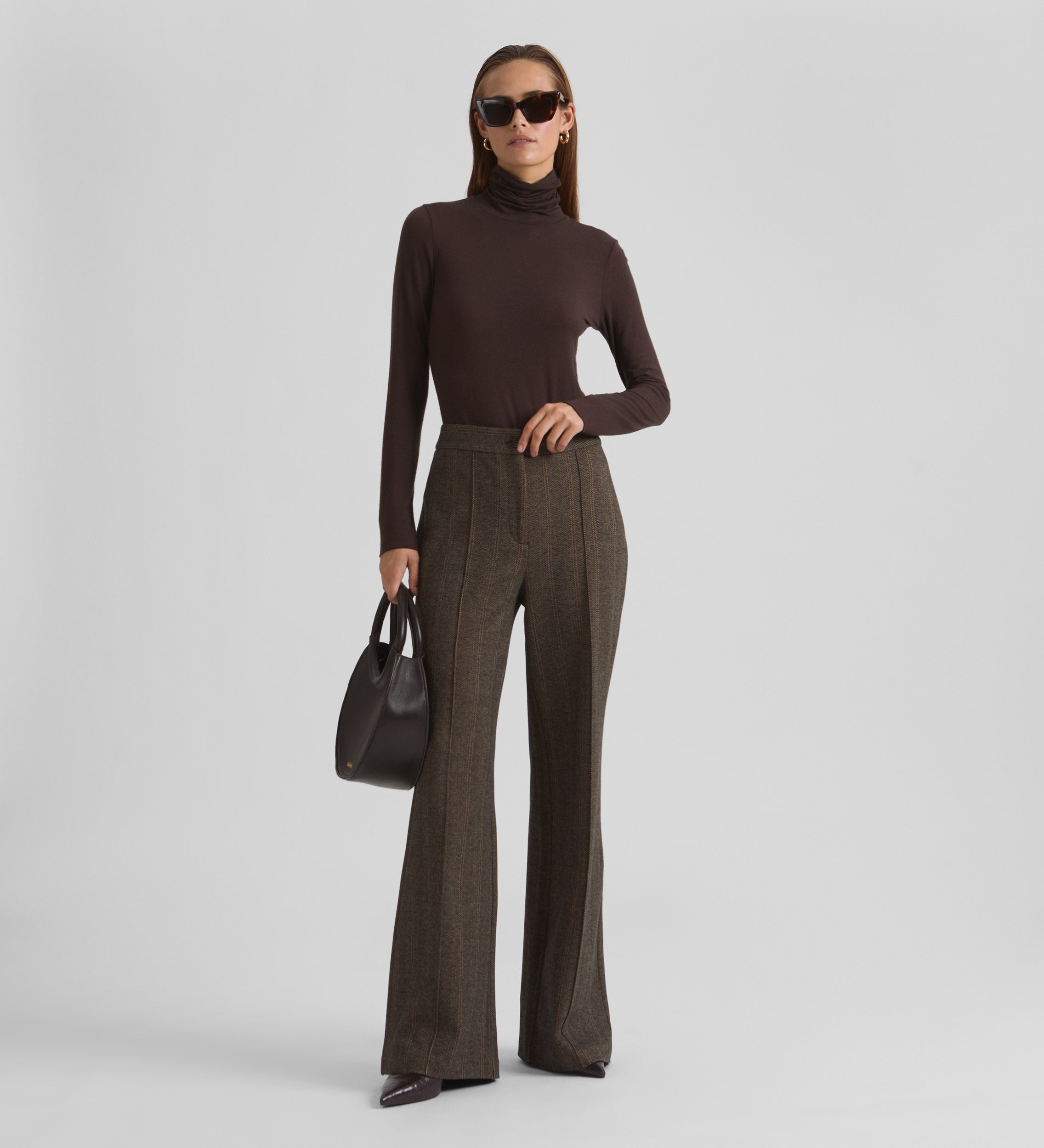 Wide crepe trousers