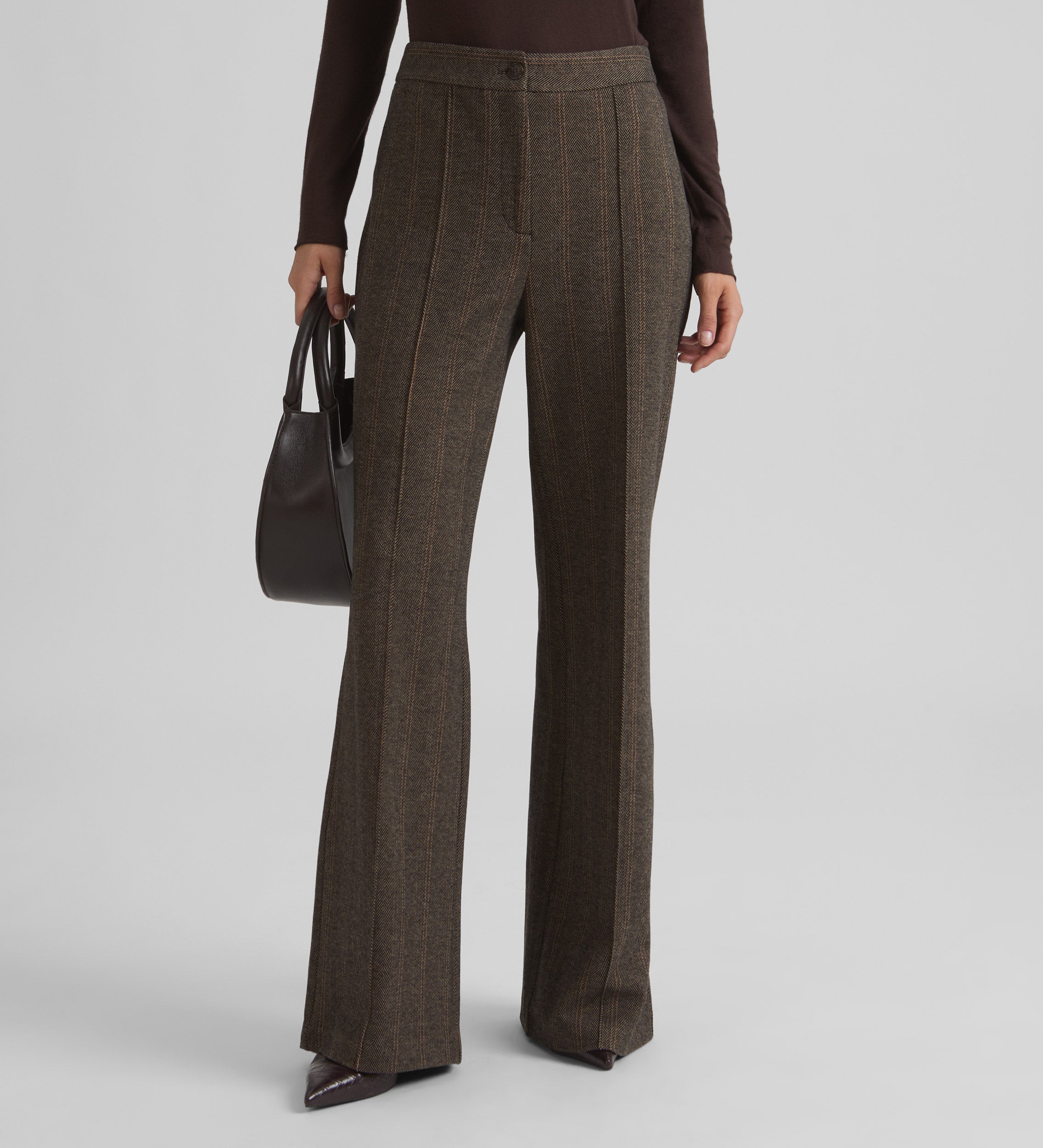 Wide crepe trousers