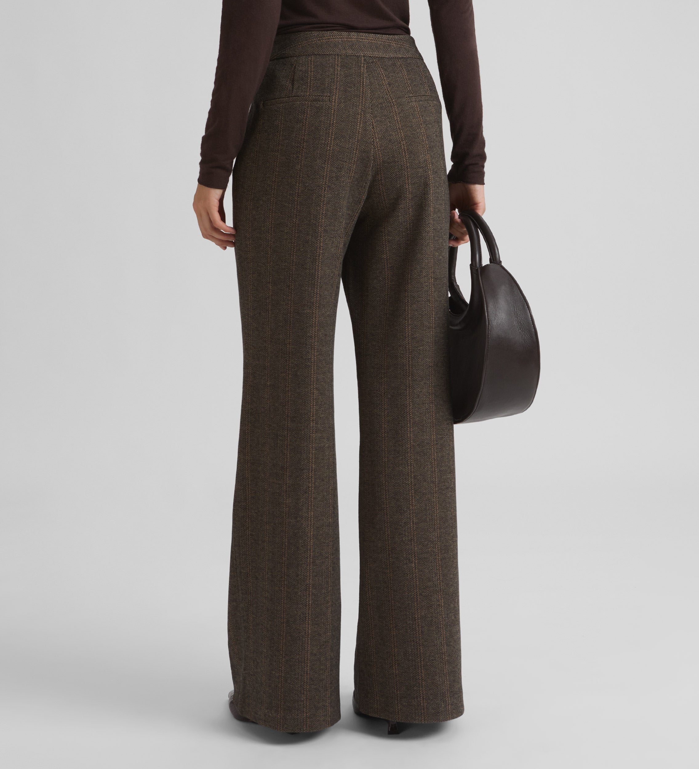 Wide crepe trousers