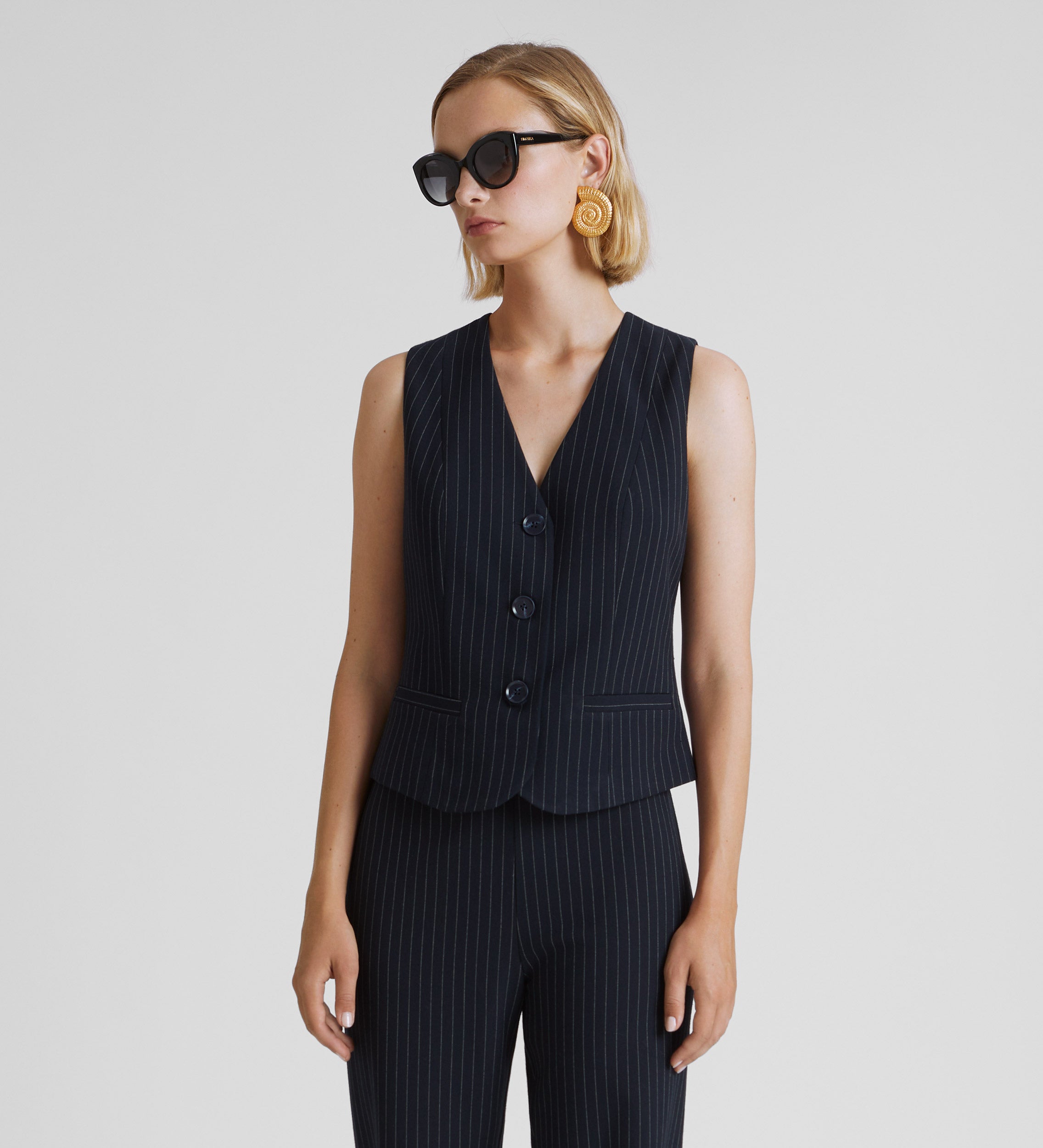 Pinstripe vest