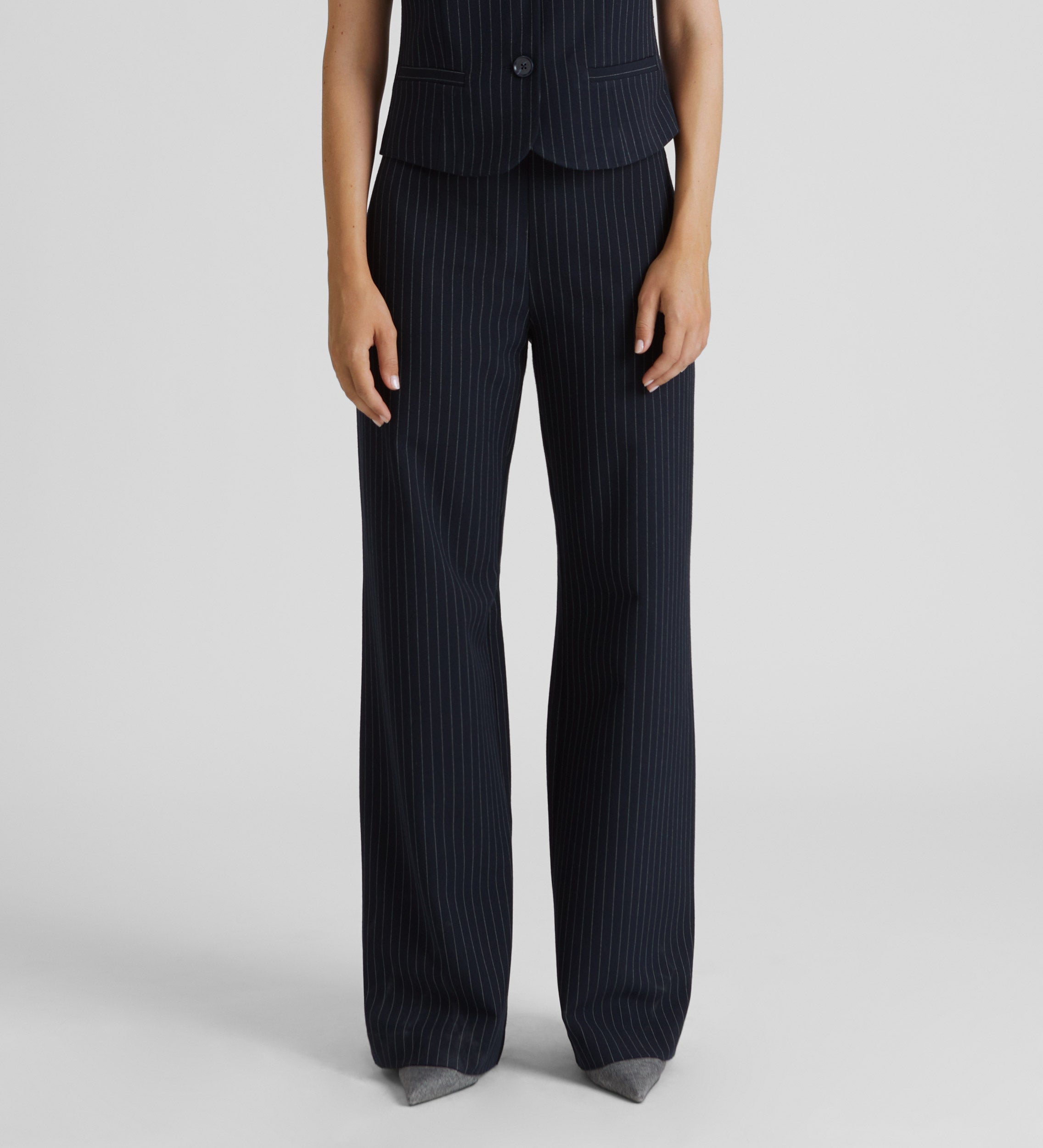 Pinstripe trousers