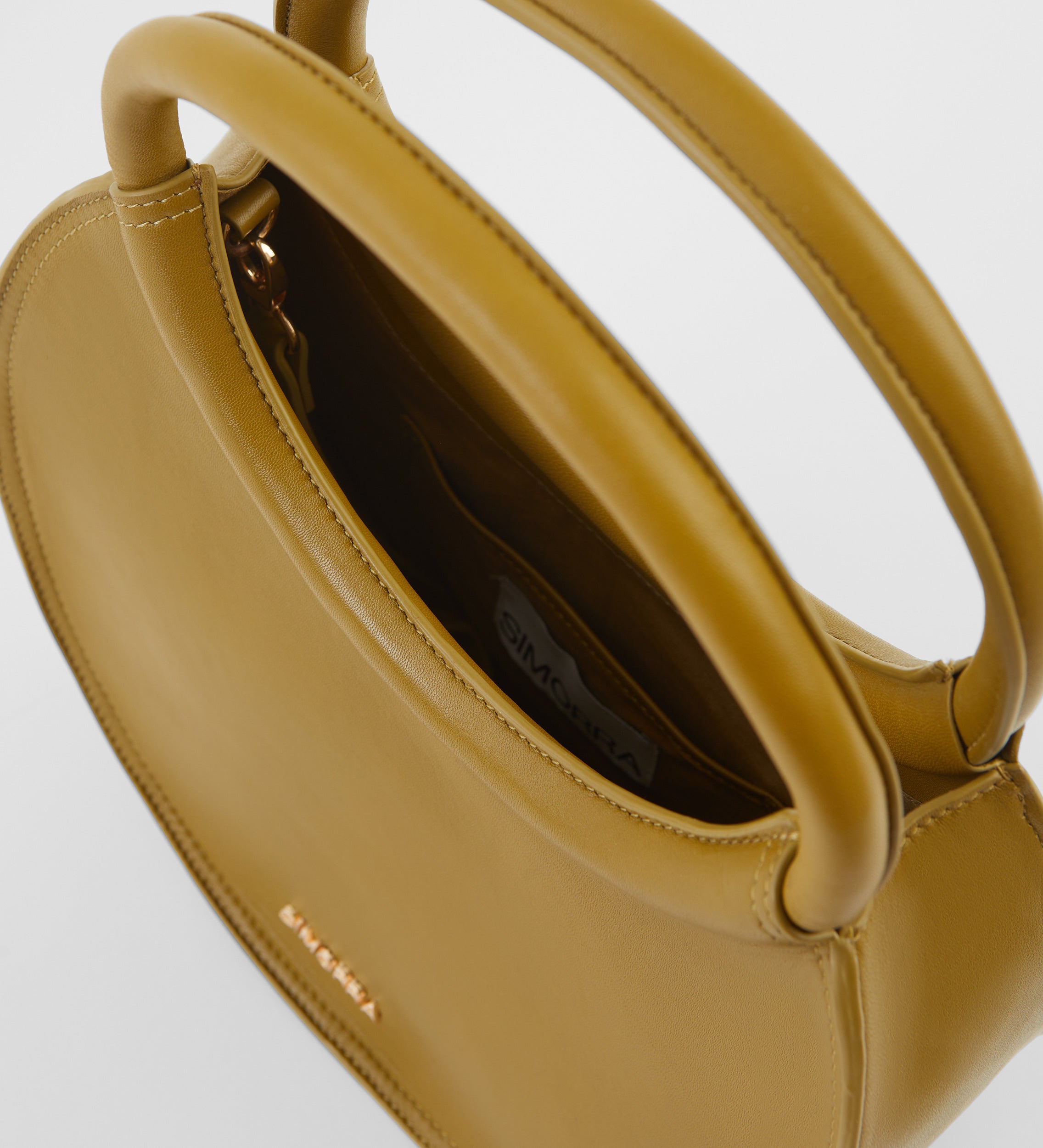 Circular leather bag