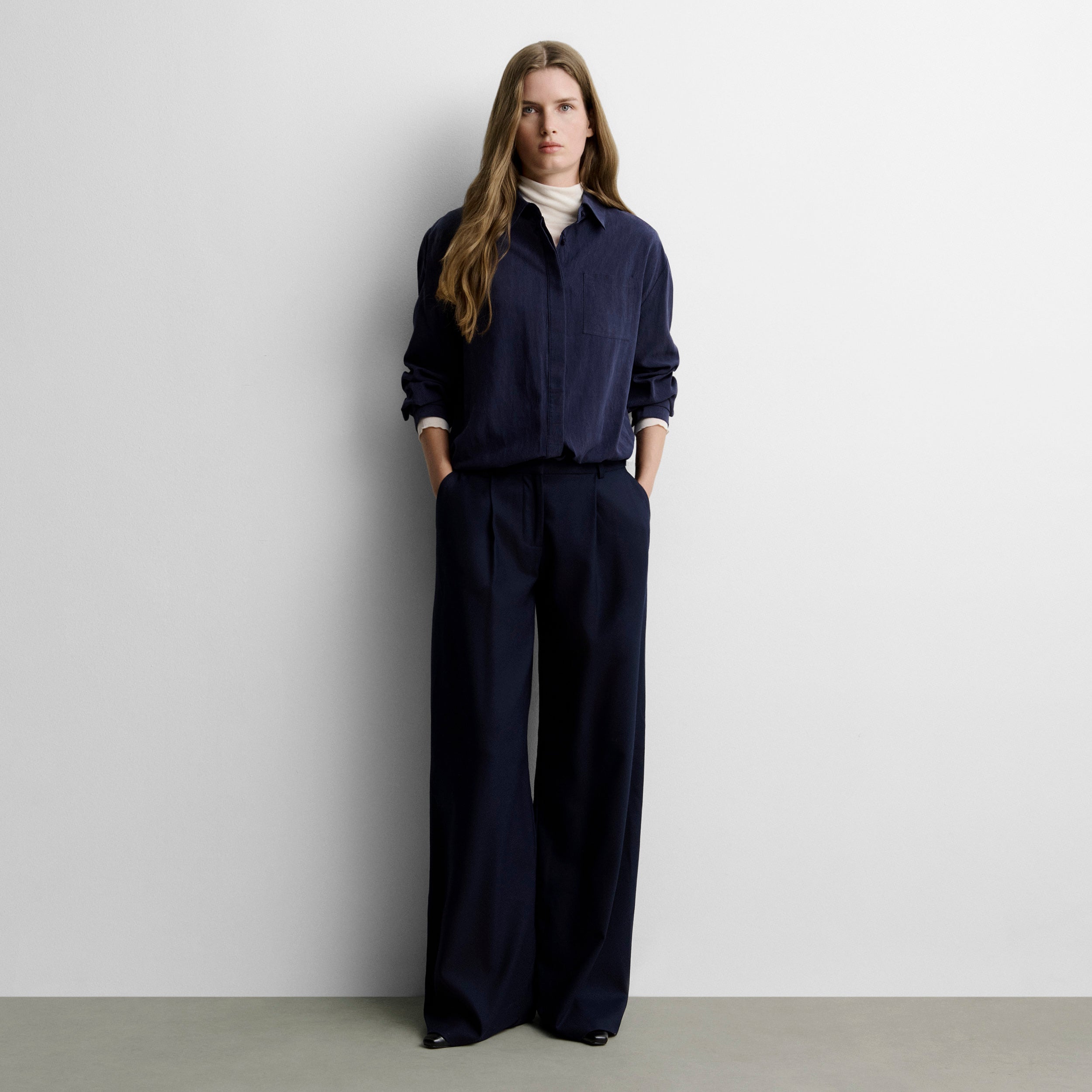 Pantalón pinzas ancho