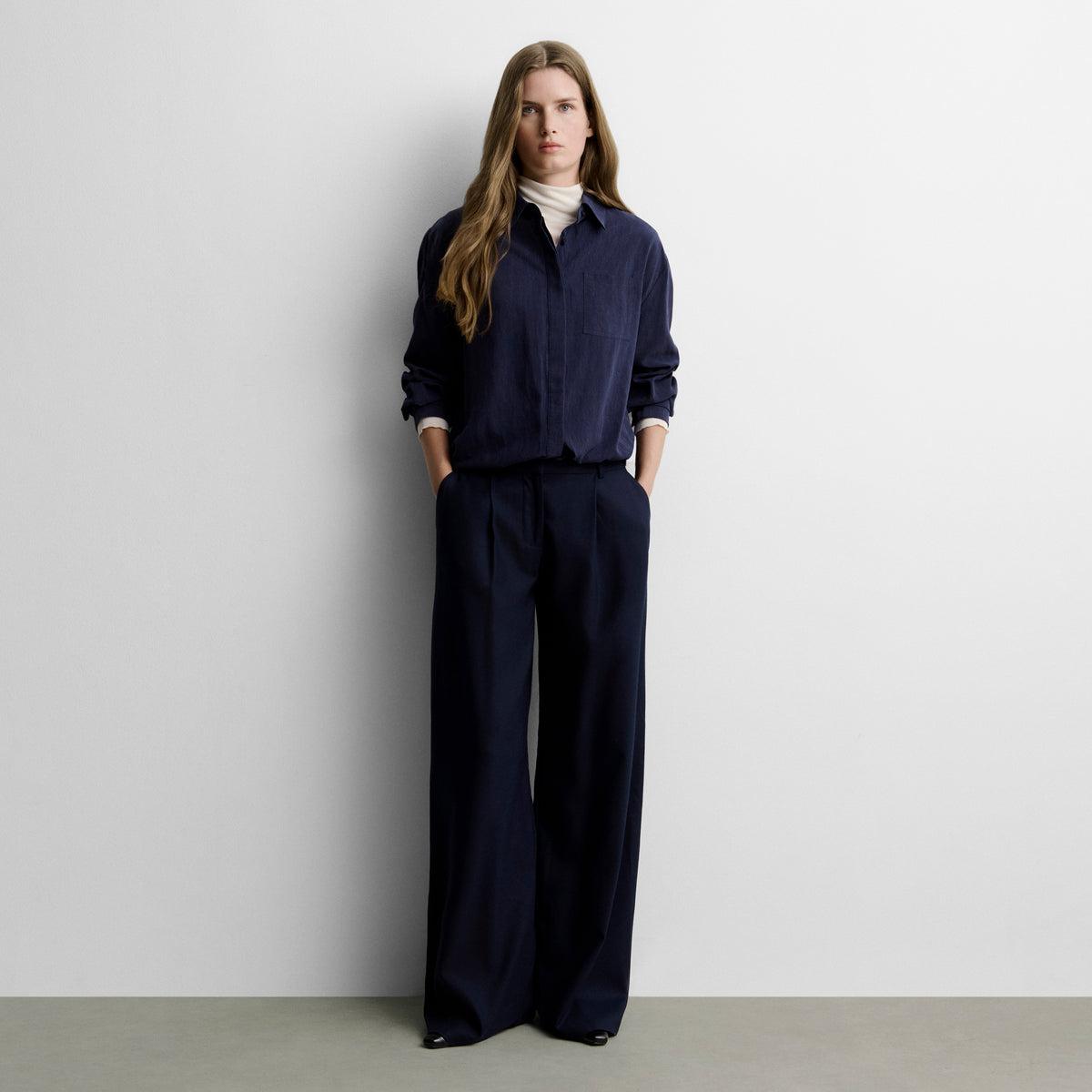 Pantalon large à pinces