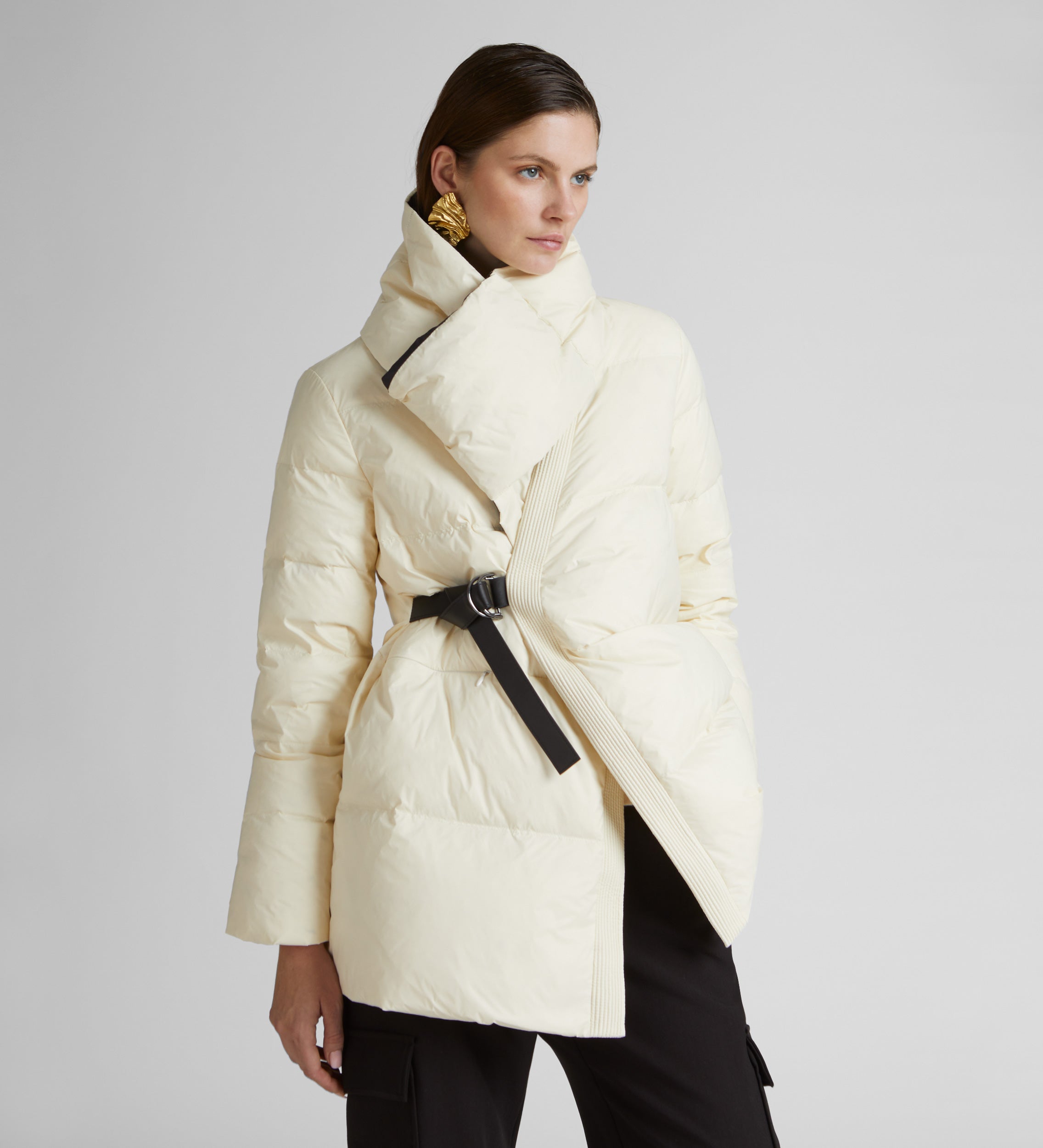 Short parka scarf