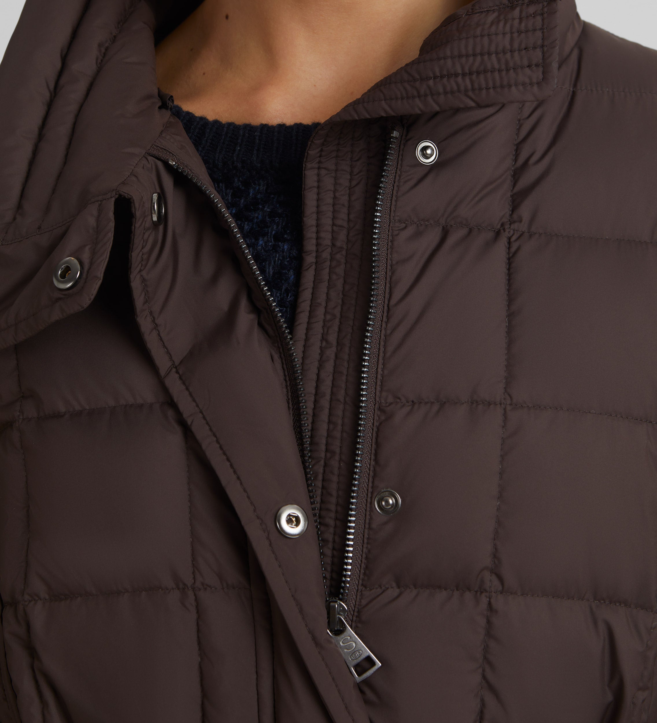 Parka longue ceinturée