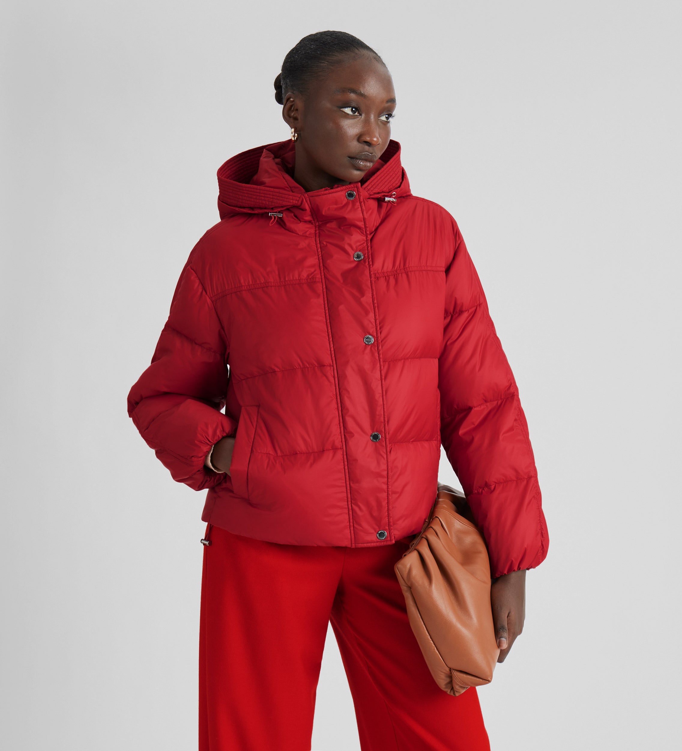 Short parka with hood - Main Image