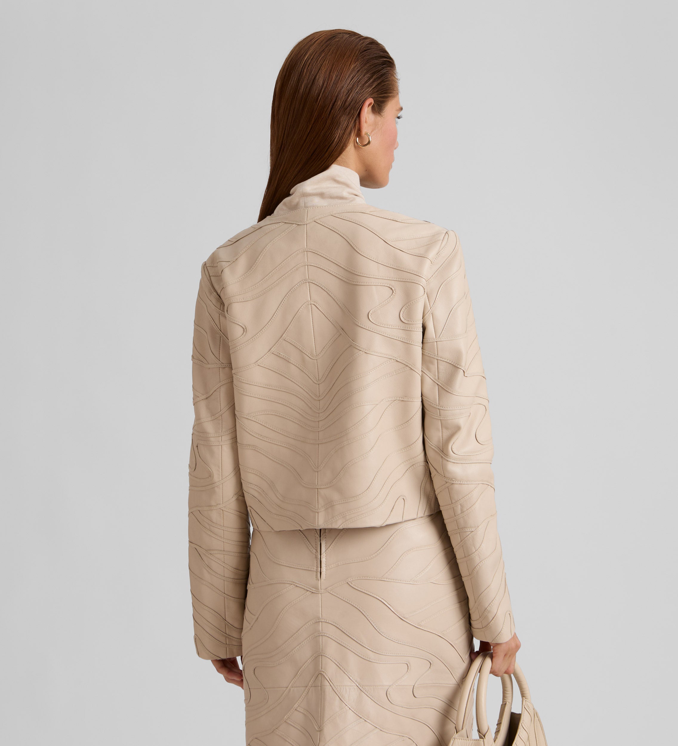 Napa jacket with box neckline