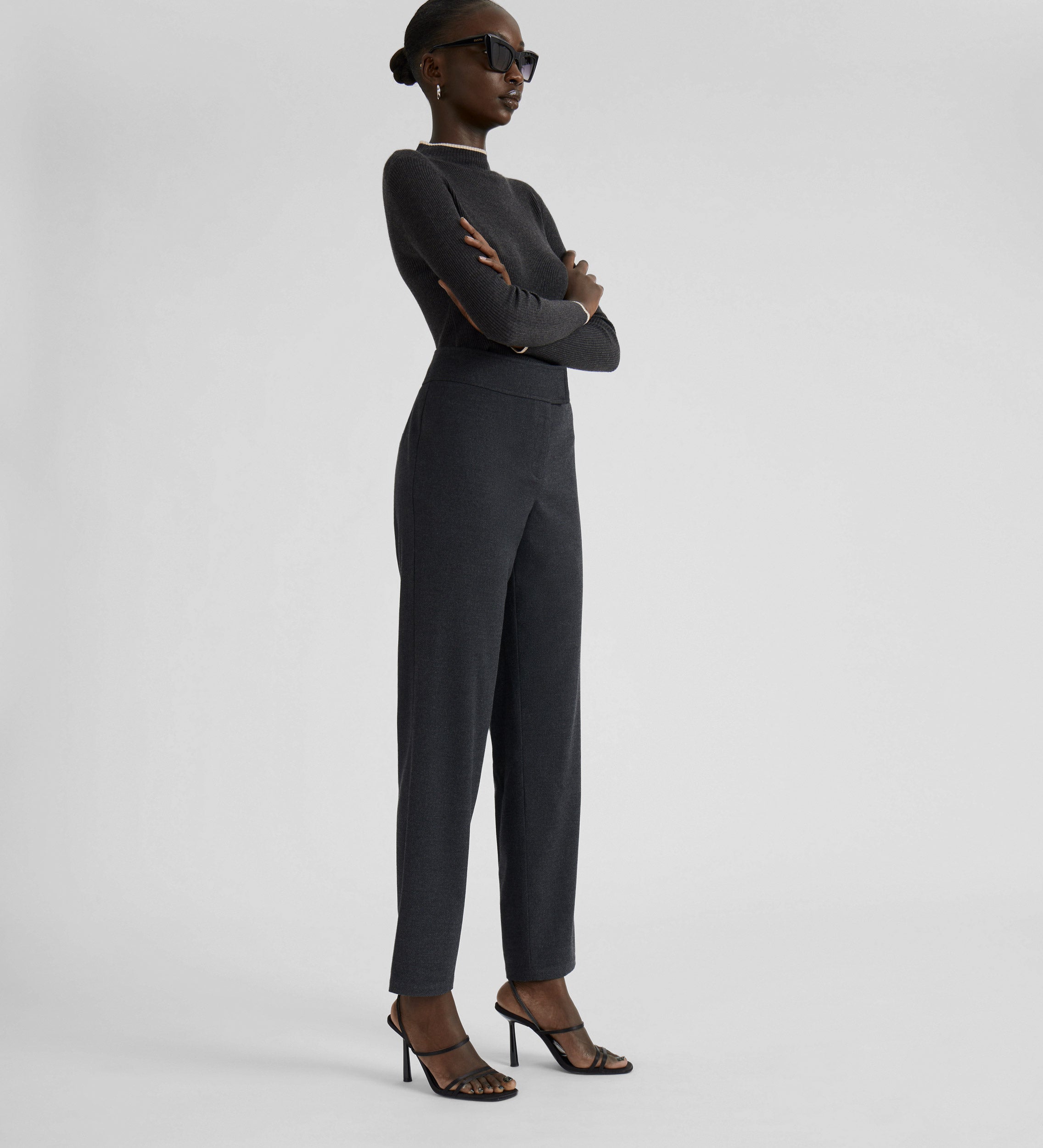 Wide waistband trousers