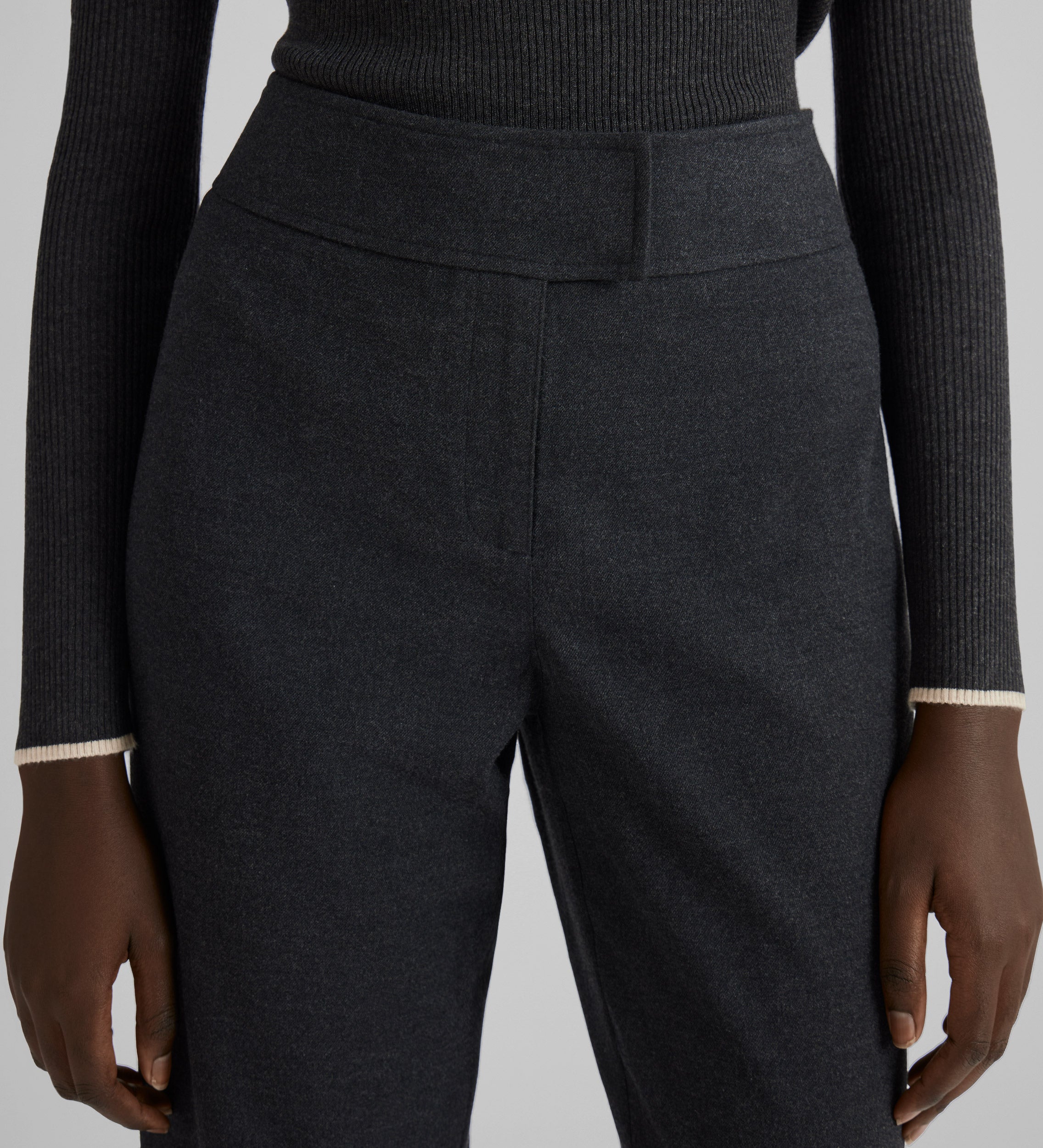 Wide waistband trousers