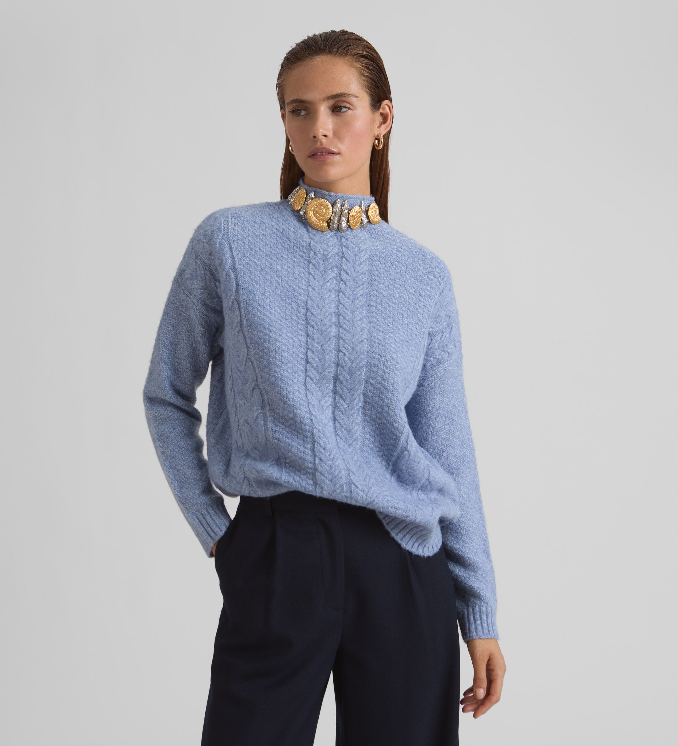 Perkins braided sweater