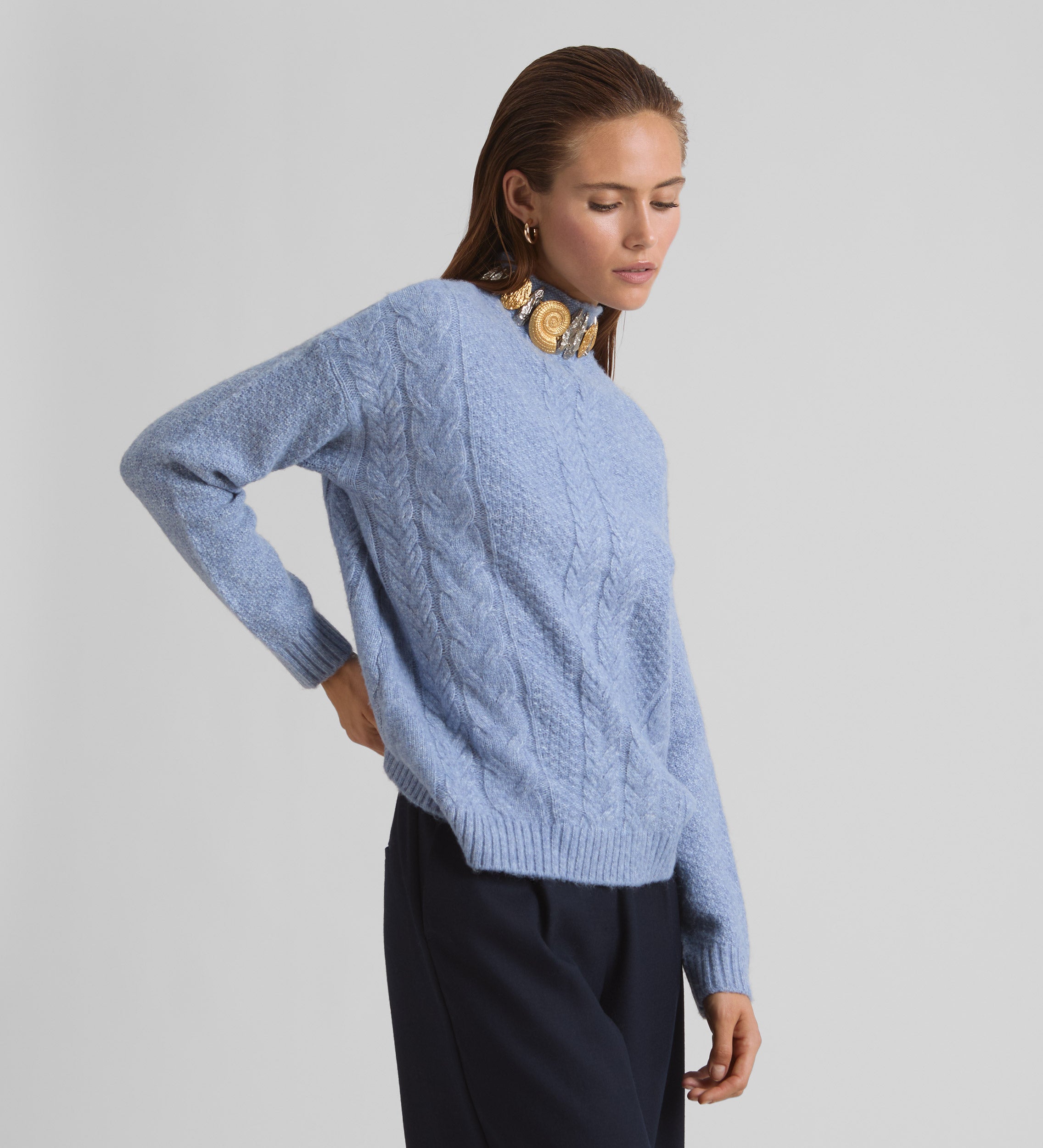 Perkins braided sweater