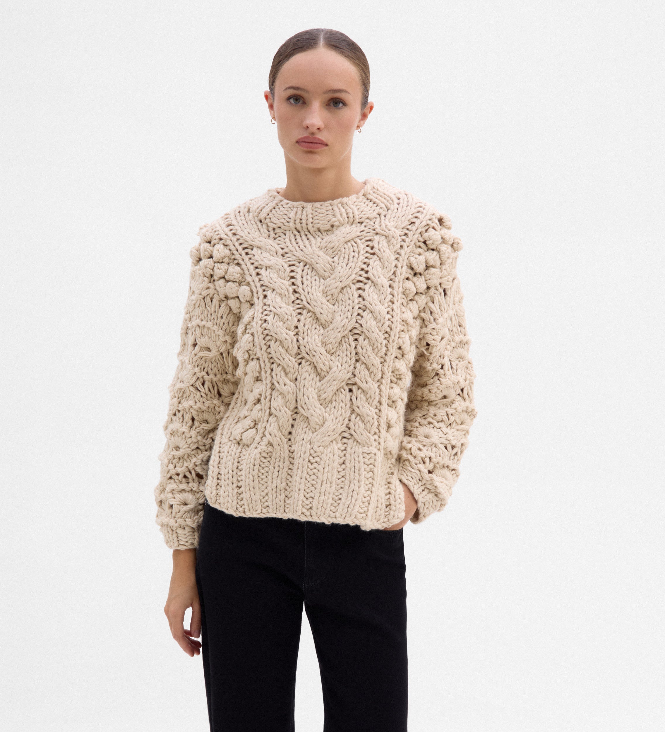 Jersey trenzado a mano