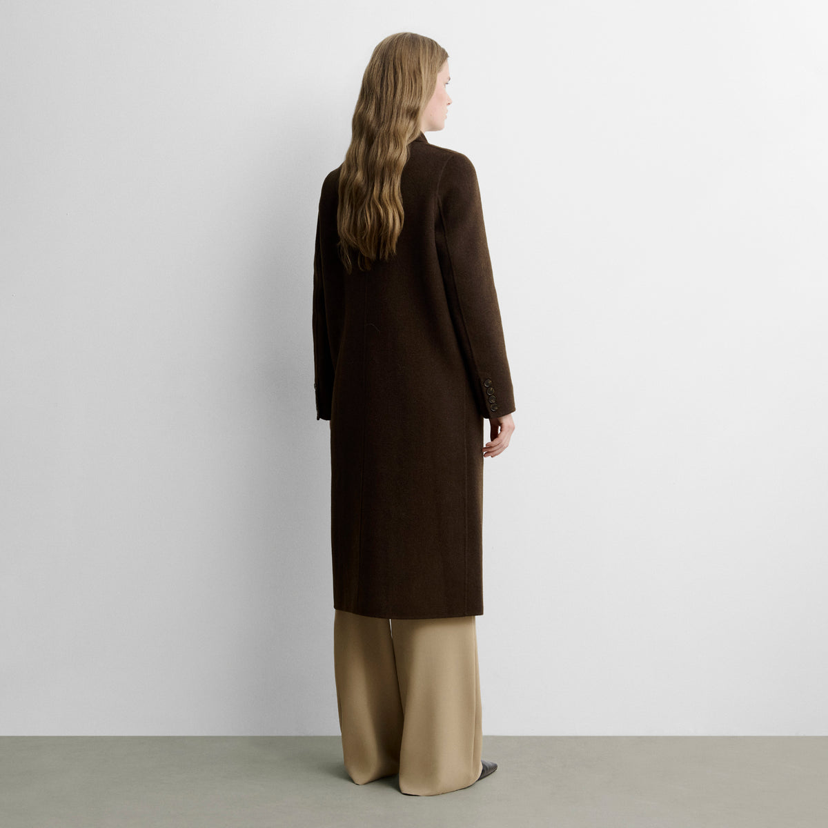 Manteau long double boutonnage