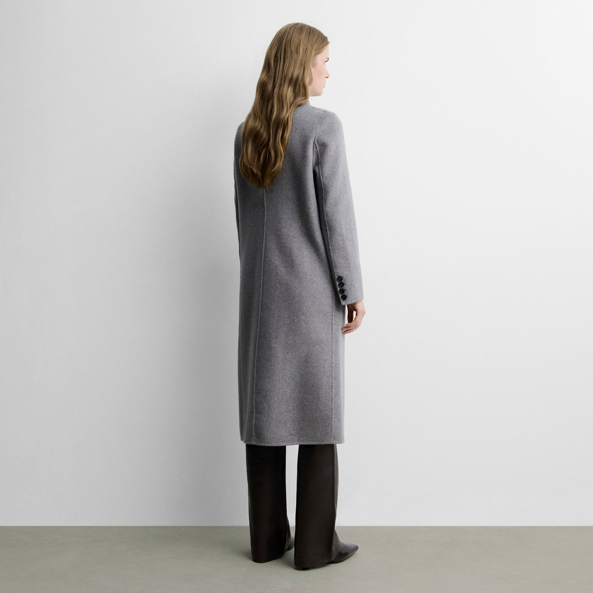 Manteau long double boutonnage