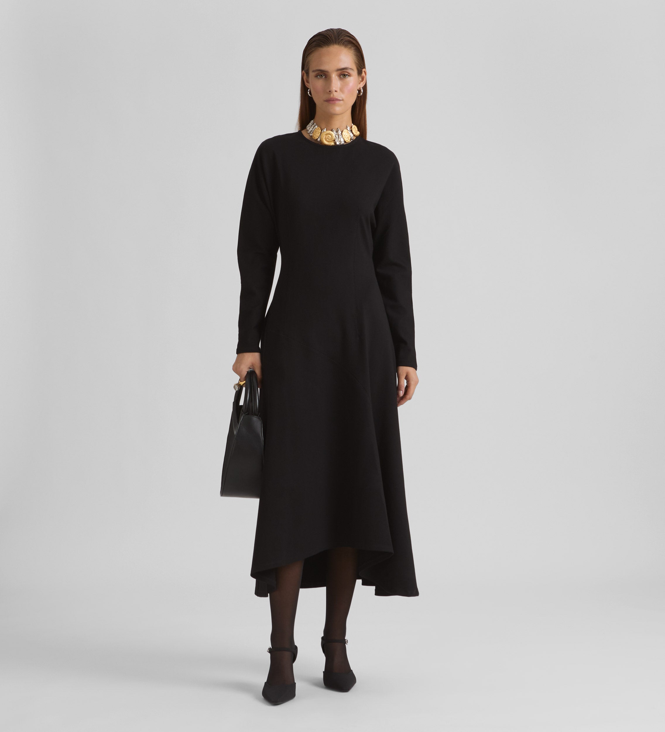 Asymmetrical midi dress