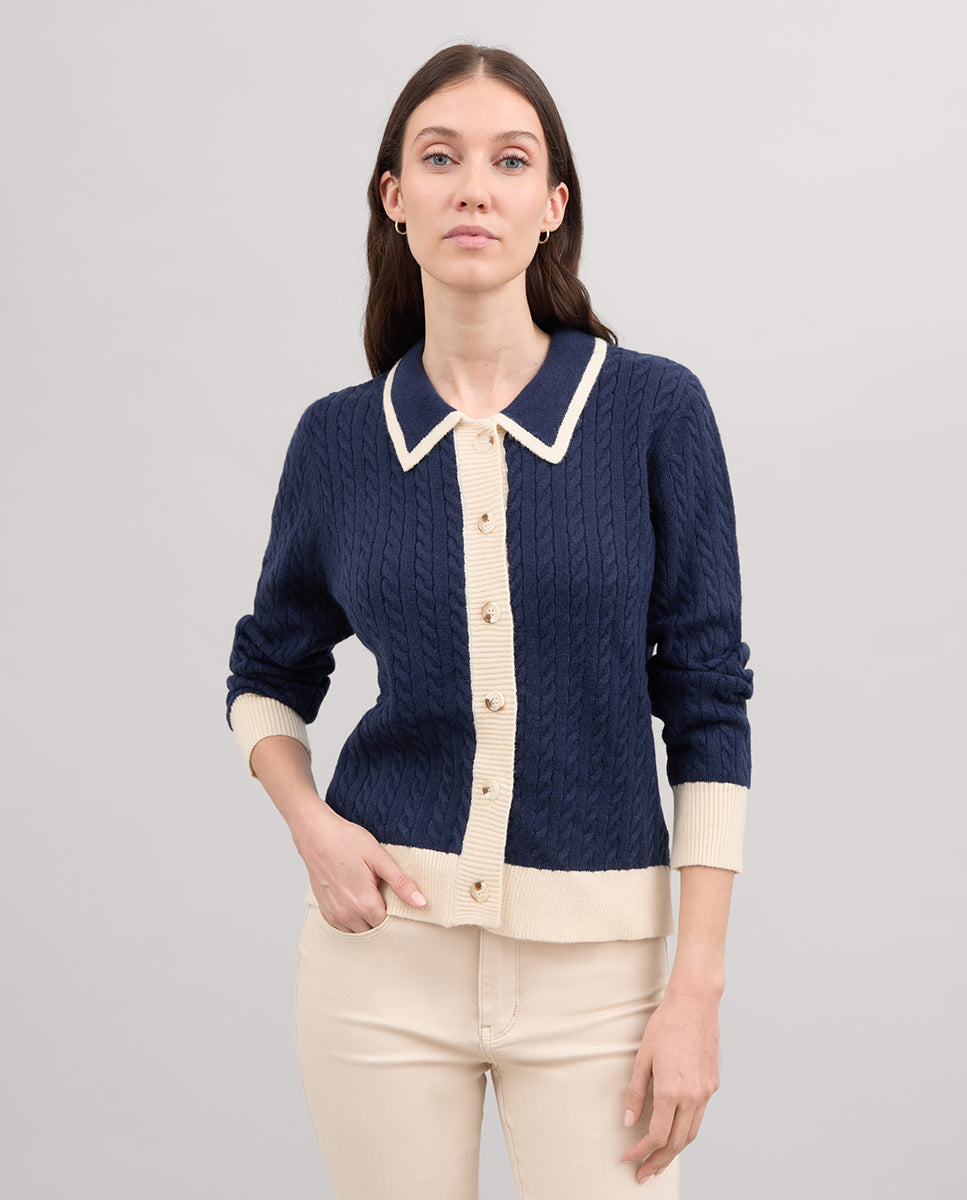 Chaqueta corta punto ochos