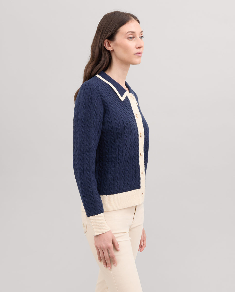 Chaqueta corta punto ochos