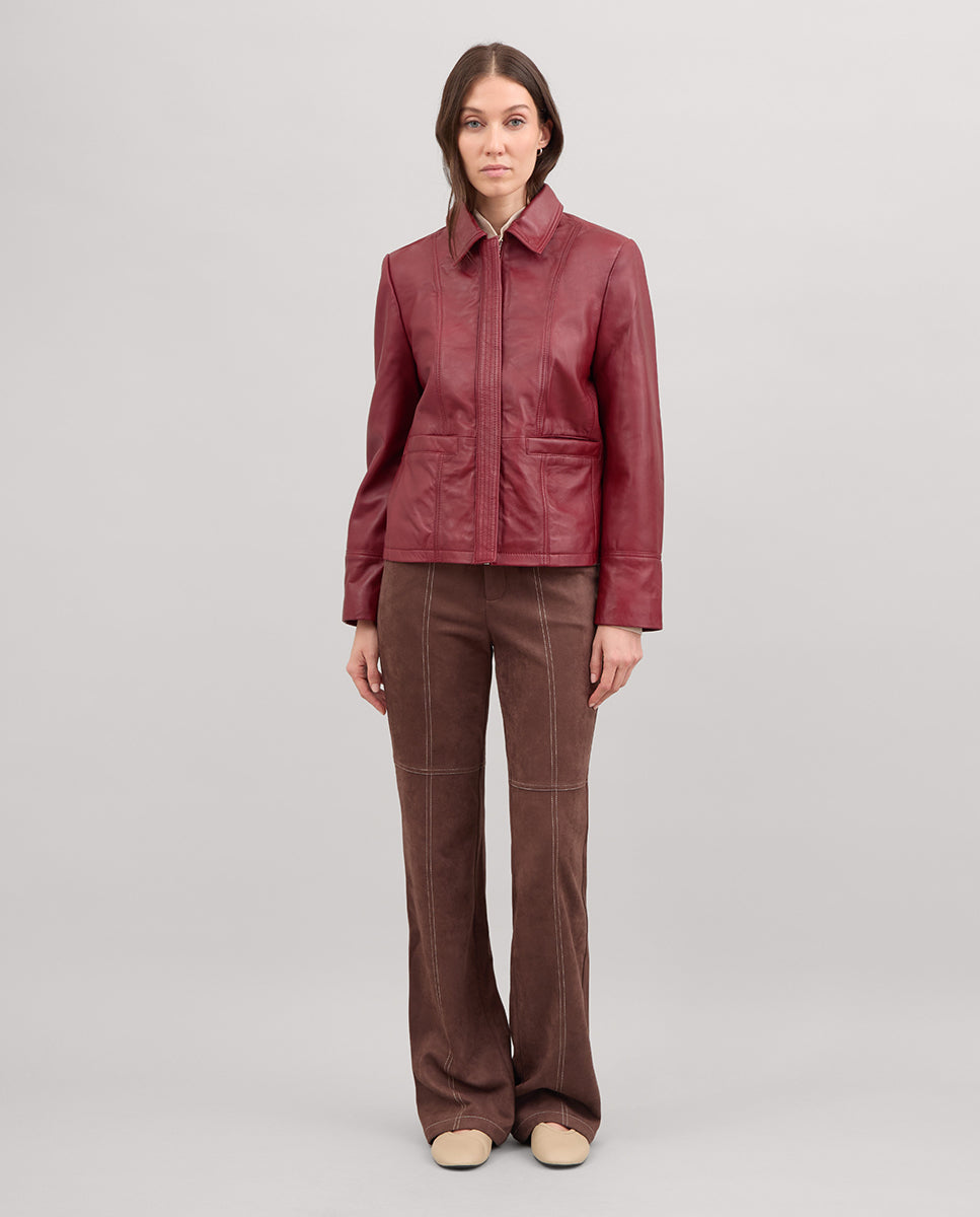 Pantalón antelina pespuntes