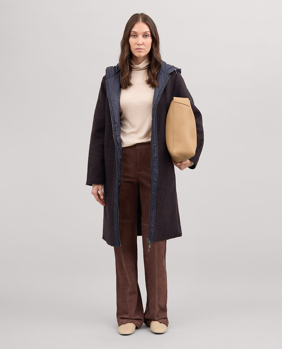 Abrigo lana reversible