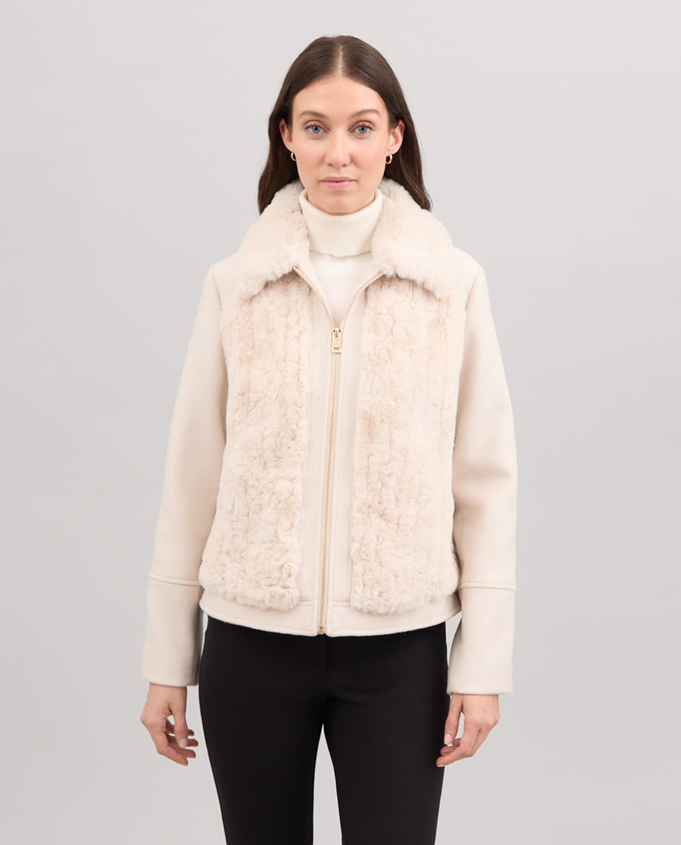 Cazadora lana ecopelo