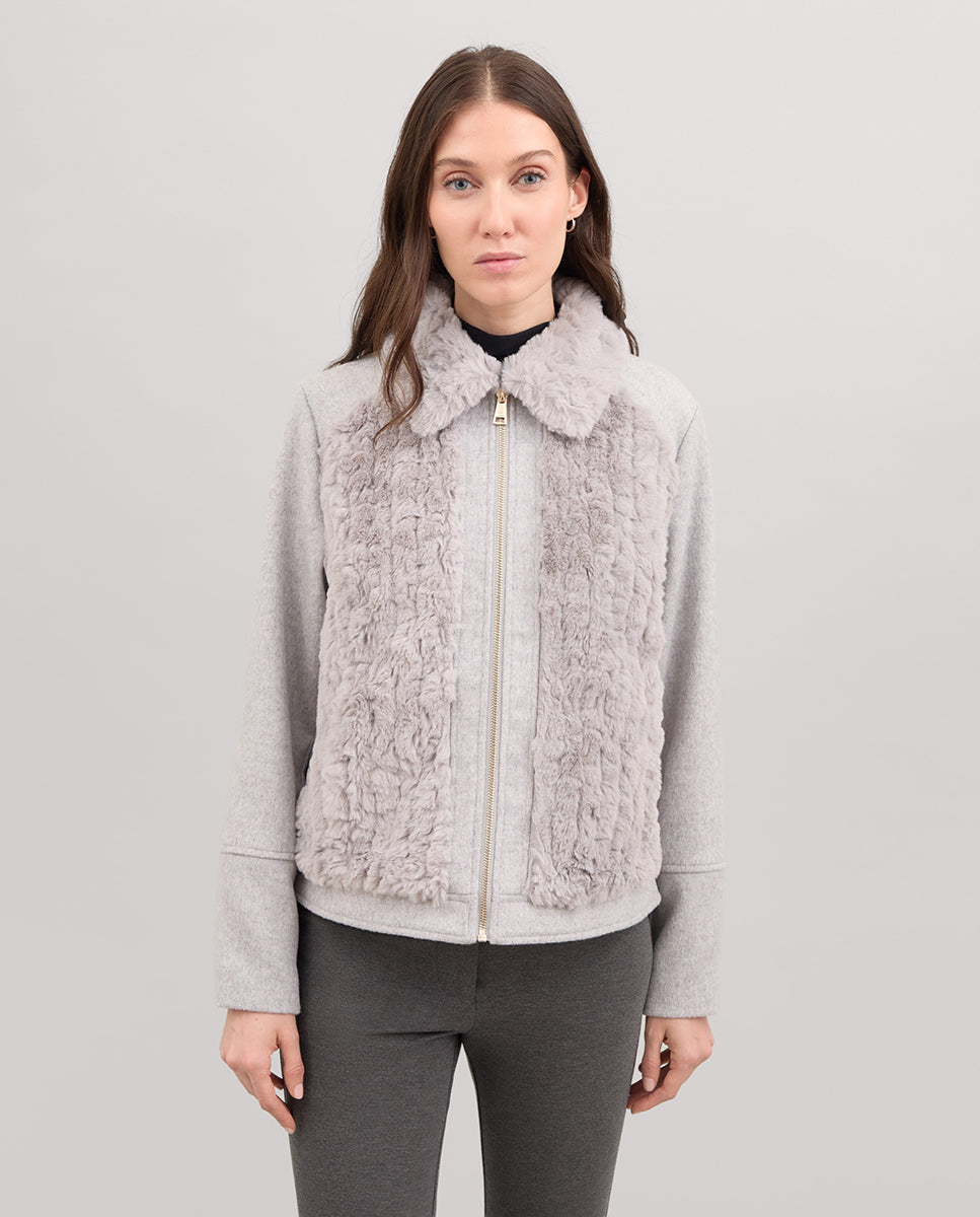 Cazadora lana ecopelo