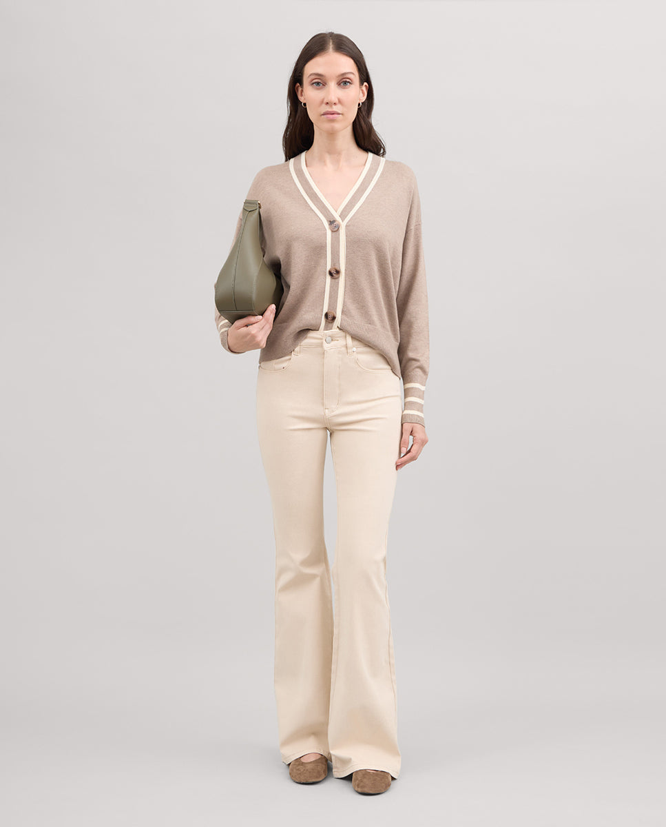 Short button-down cardigan