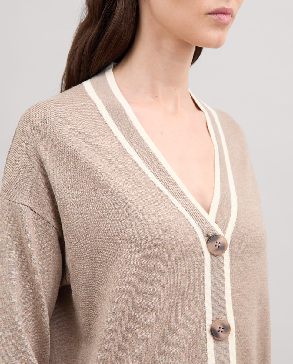 Short button-down cardigan