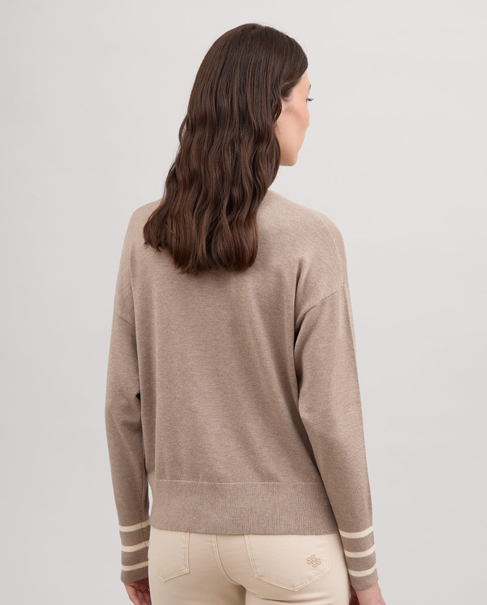 Short button-down cardigan