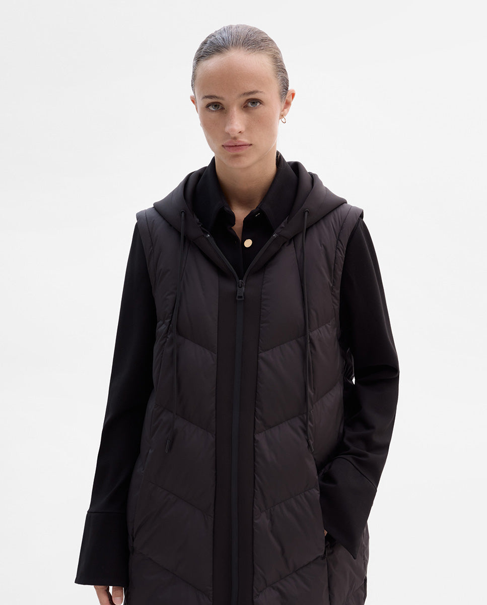 Combined long down jacket