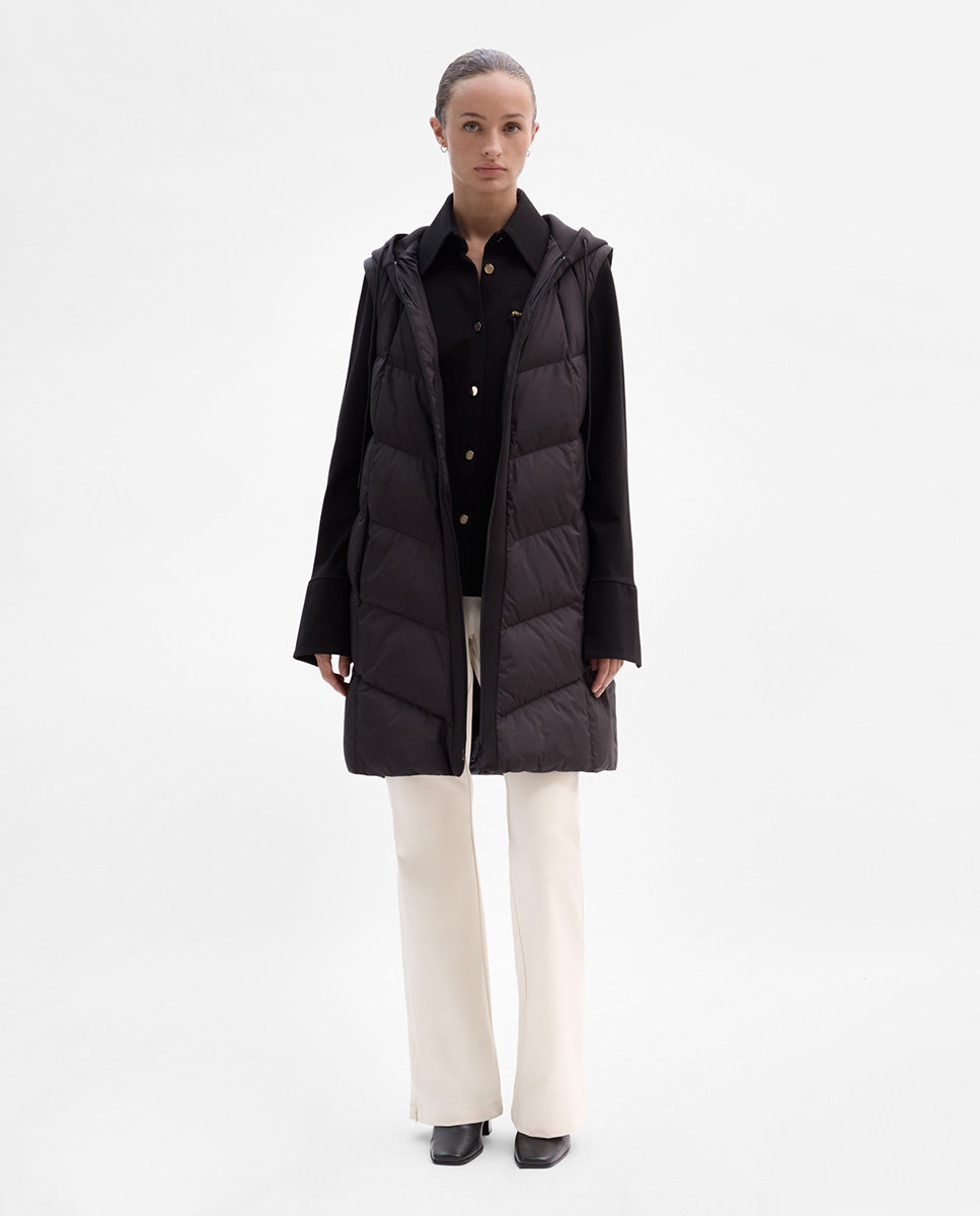 Combined long down jacket